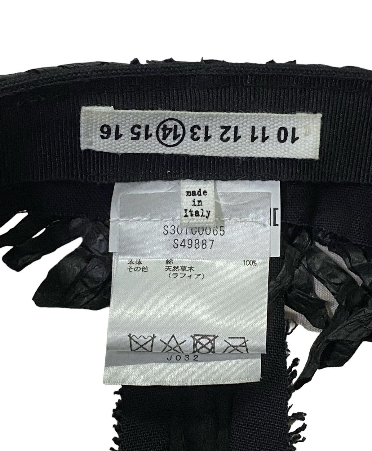 Maison Margiela Rare‼️Maison Margiela Decorated Raphia Hat Black in Black Size ONE SIZE - 8 Thumbnail
