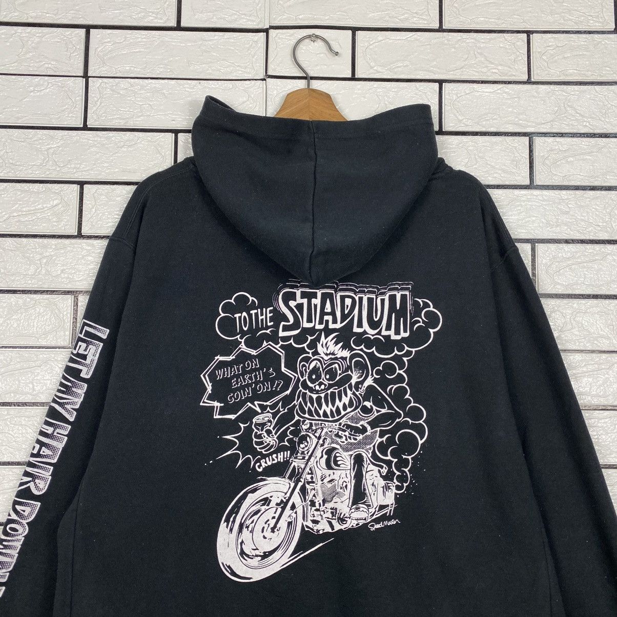 Japanese Brand Vintage Hoodie Pull Over Cartoon Punk Design Biker Size US L / EU 52-54 / 3 - 11 Thumbnail