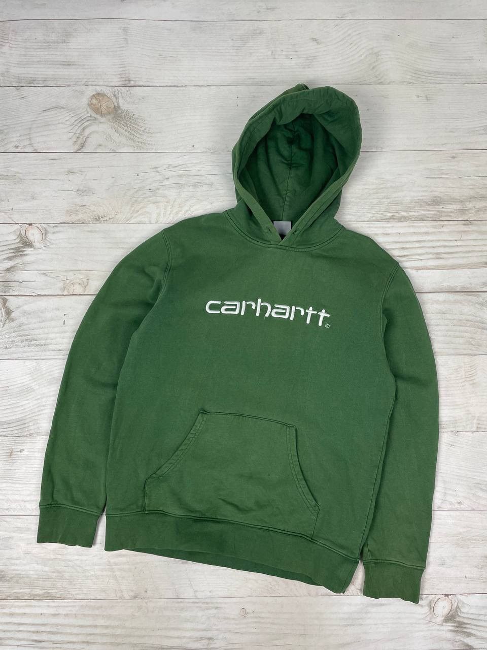 Carhartt Vintage Carhartt Hoodie Big Logo Size US S / EU 44-46 / 1 - 1 Thumbnail