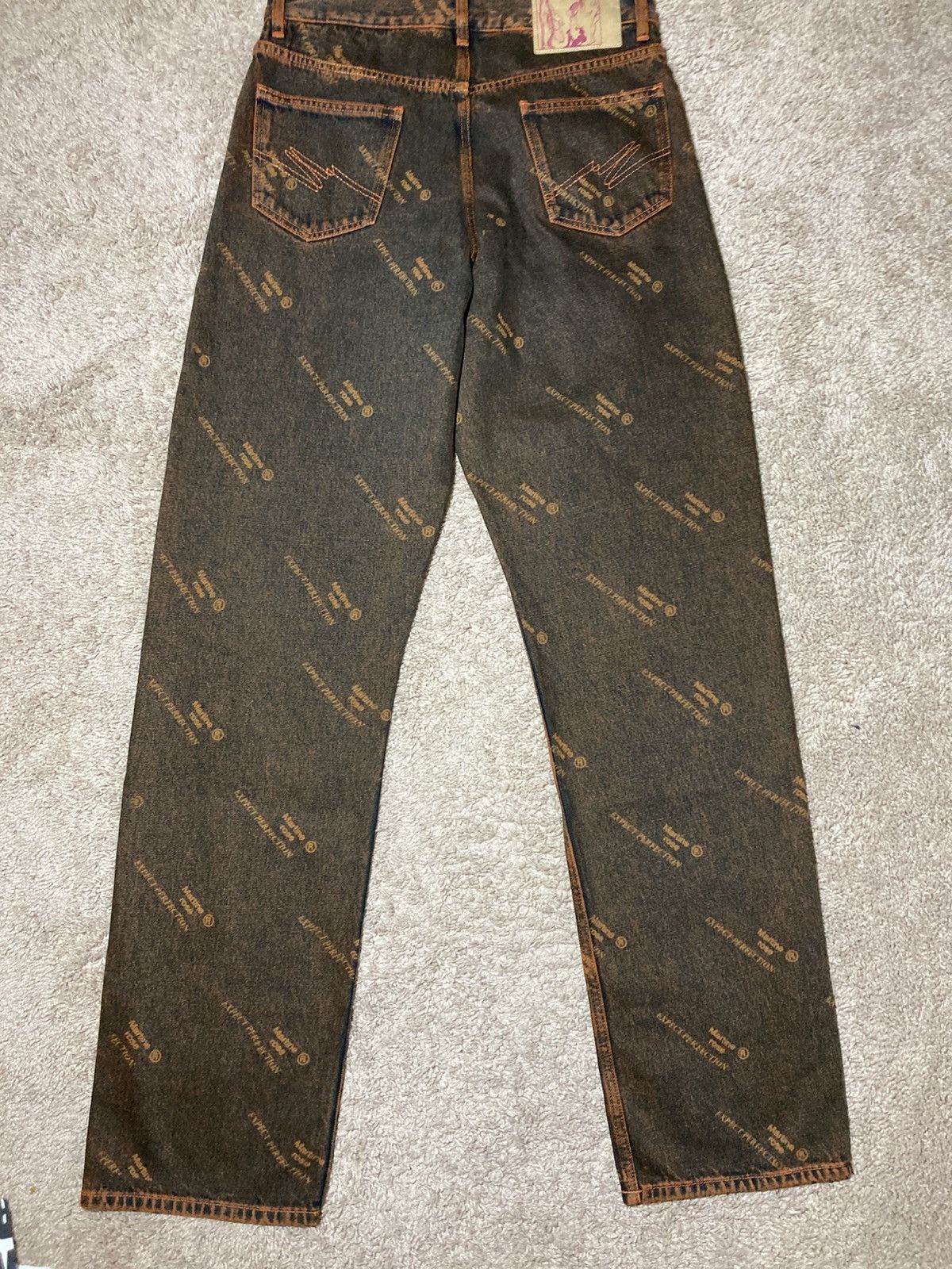 Martine Rose New SS25 Martine Rose Brown Rust Laser Relaxed Jeans 2025 MR Size US 30 / EU 46 - 6 Thumbnail