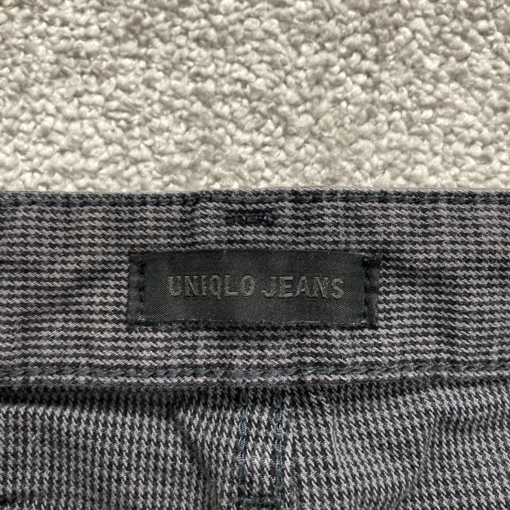 Uniqlo Uniqlo Jeans Womens 4 Gray Check Houndstooth Mid Rise Straight Leg 32x25 Womens Size 27" / US 4 / IT 40 - 5 Thumbnail