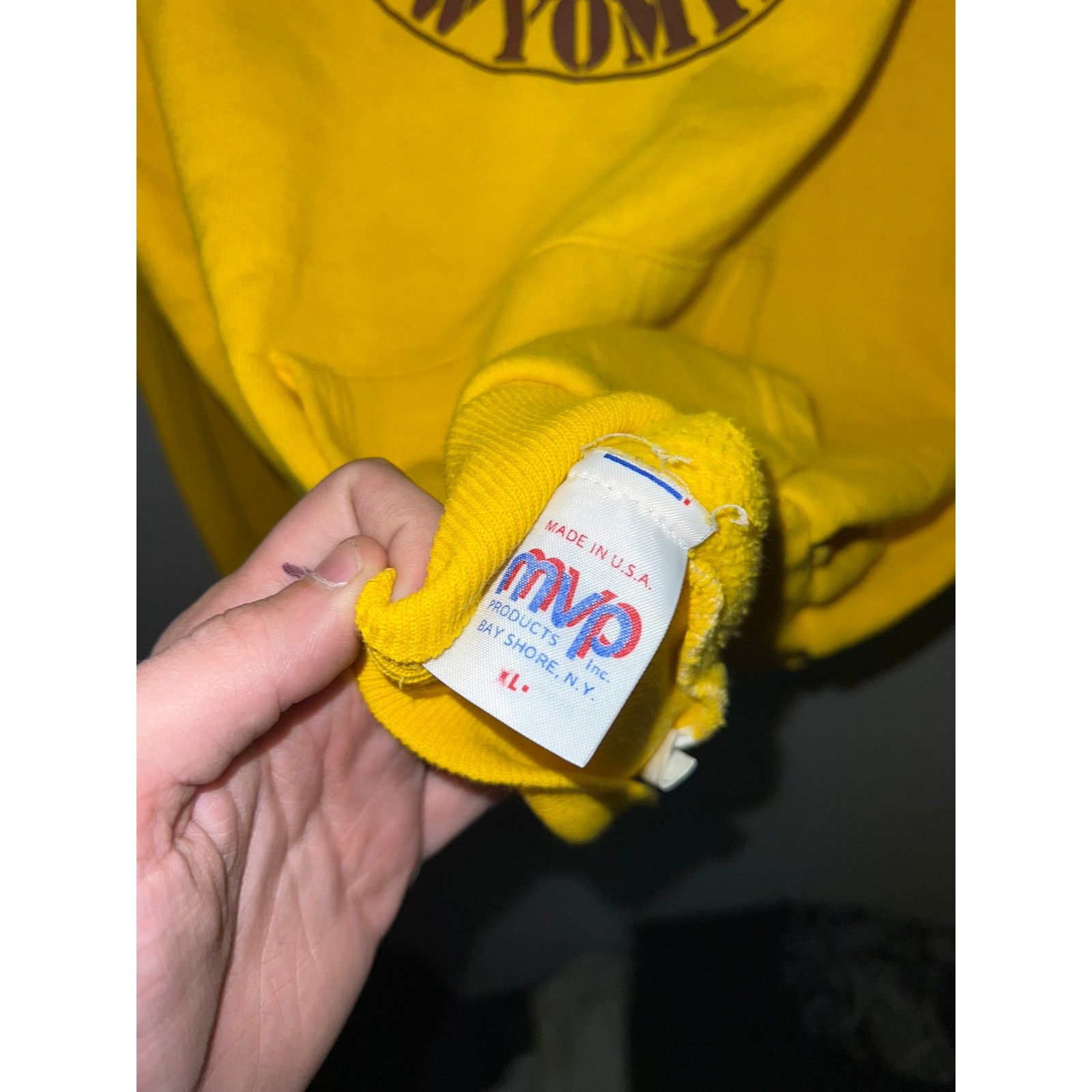 Vintage Vintage University Of Wyoming Hoodie Cowboys College 80s L Size US L / EU 52-54 / 3 - 8 Thumbnail