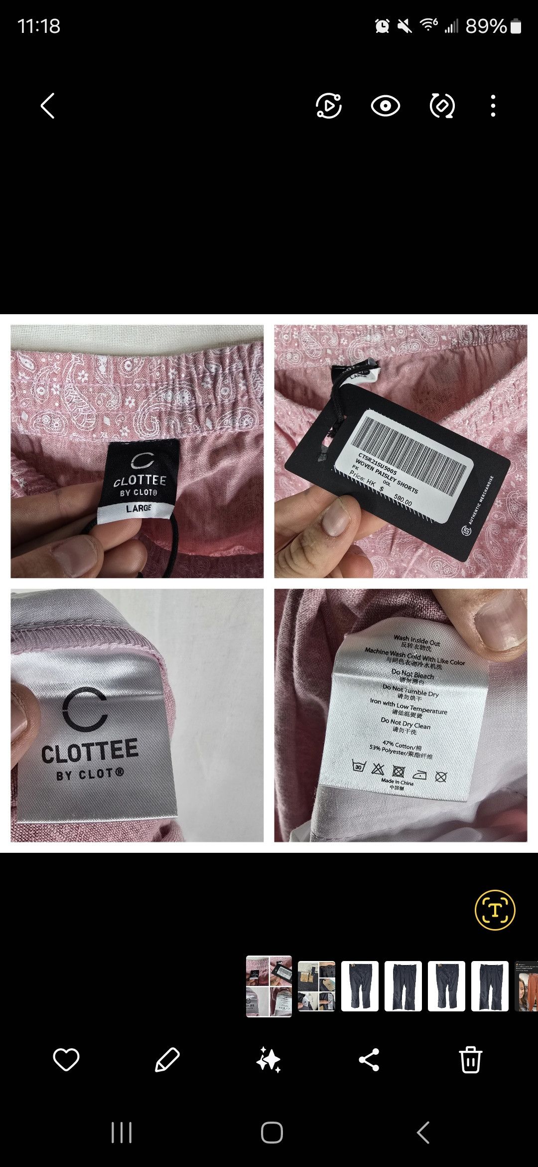CLOT Clot Clottee Mens Large Bandana Paisley Print Shorts Pink Size US 34 / EU 50 - 7 Thumbnail
