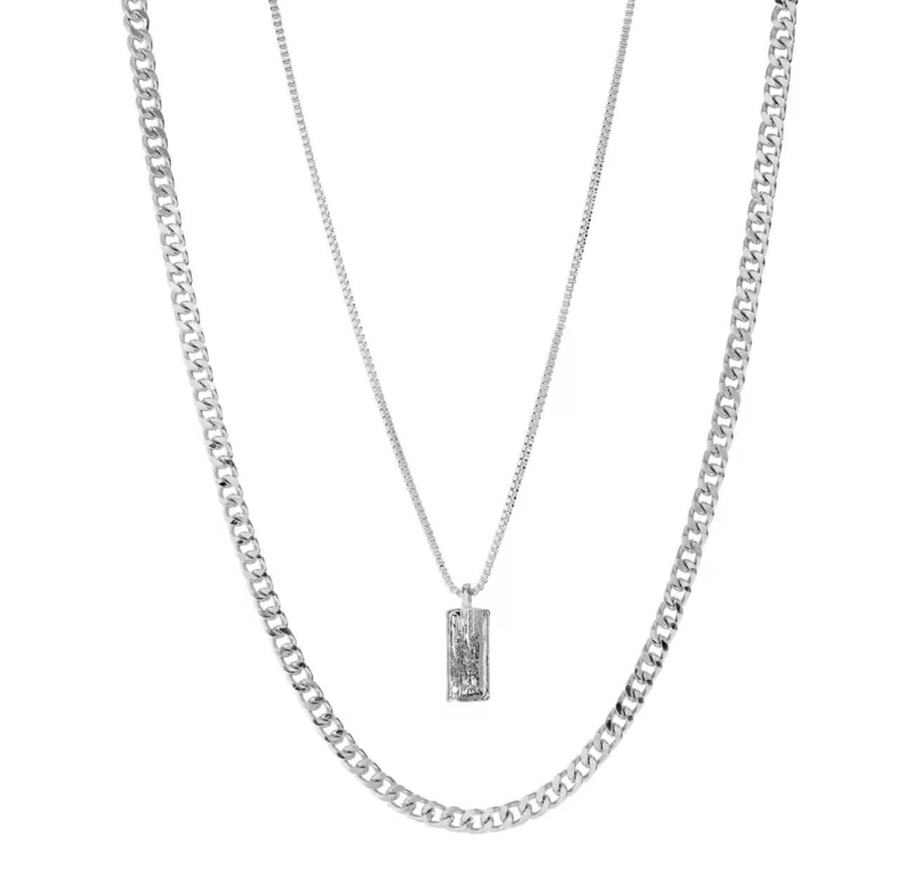 Jewelry × Vintage Rectangular Pendant Box Chain Necklace Size ONE SIZE - 5 Thumbnail