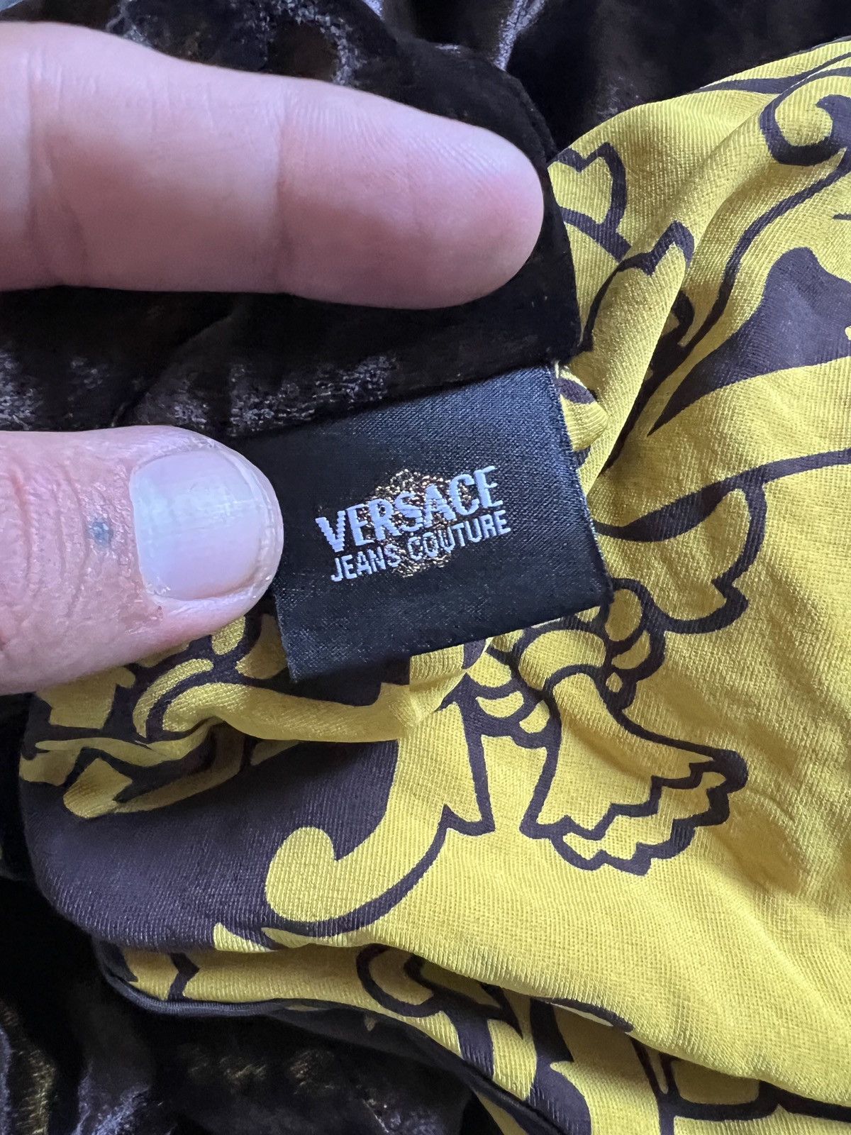 Designer × Versace × Versace Jeans Couture Archive Versace Jeans Couture velour maxi DRESS Size S / US 4 / IT 40 - 12 Thumbnail