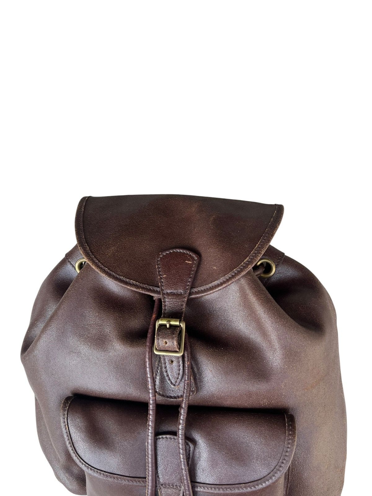 Leather VTG J&M Davidson Distress Blistered Leather Backpack Bag Size ONE SIZE - 9 Thumbnail