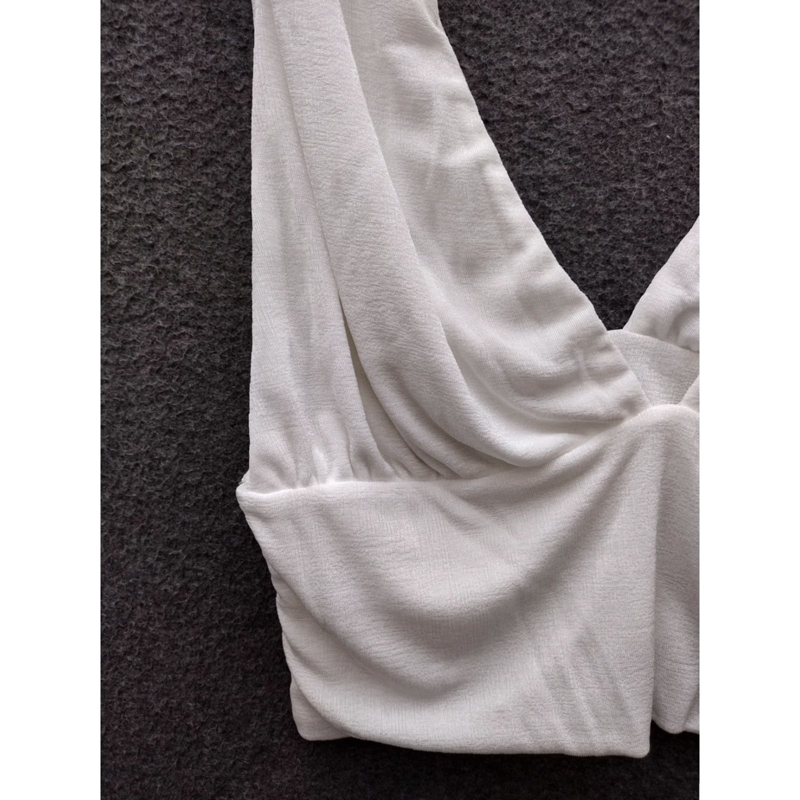 Superga Women's Tank Shirt XS XL Color White V-Neck Plunging Crop? Size S / US 4 / IT 40 - 6 Thumbnail