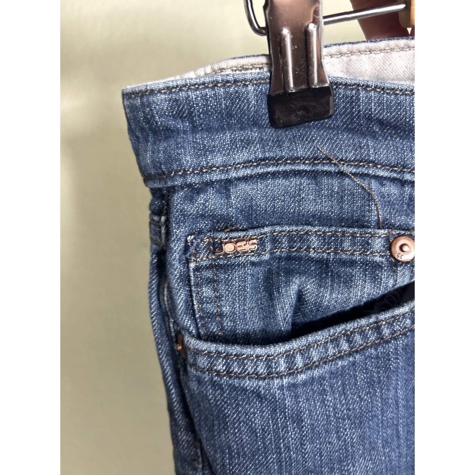 Vintage Joes Jeans Otis Size 27 Dark Wash Stretch Denim Flat Front Straight Leg 30x31 Size 26" / US 2 / IT 38 - 7 Thumbnail
