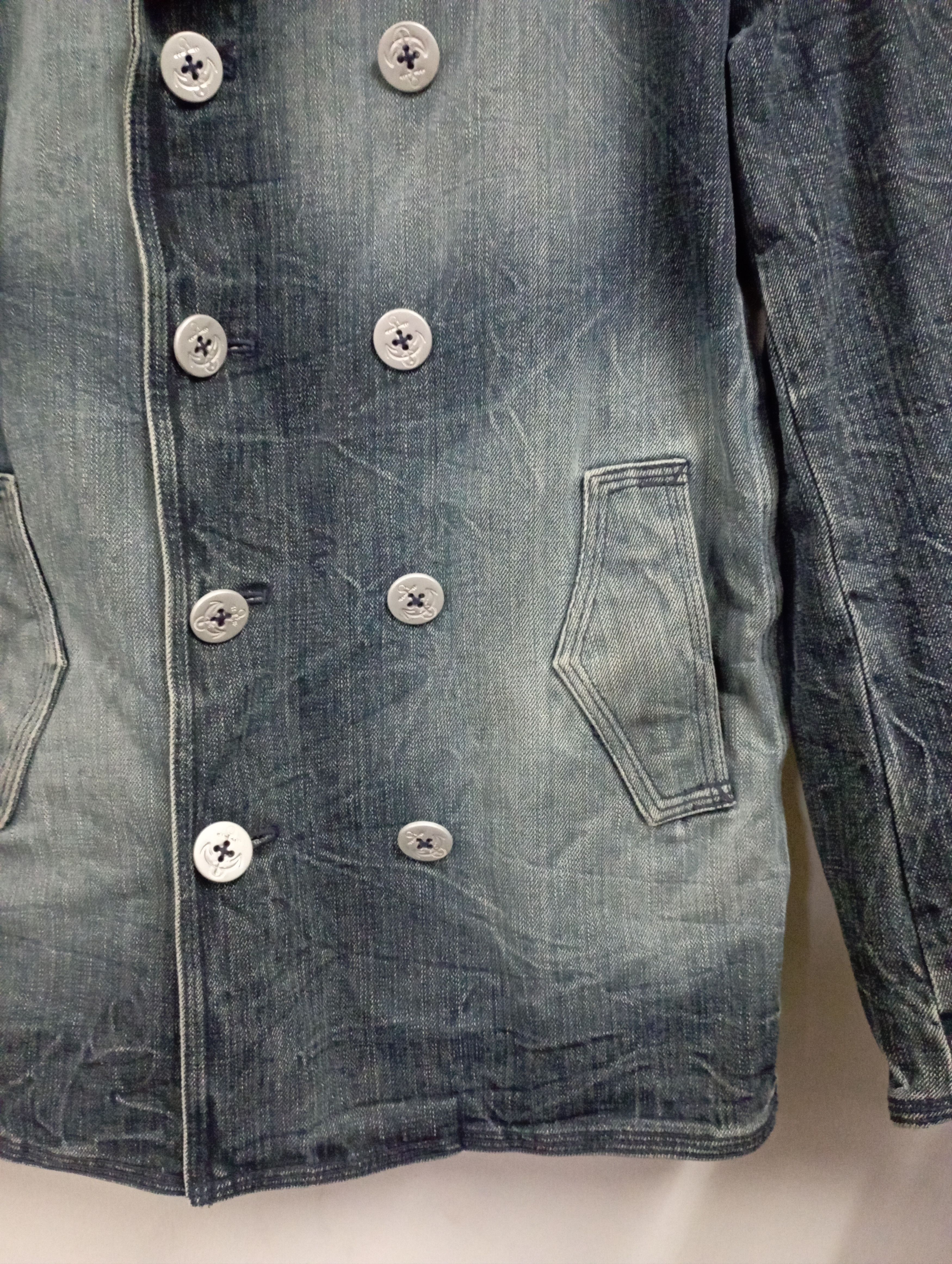 PPFM Vintage Japanese Junmen Lightning Wash Denim Jacket Size US L / EU 52-54 / 3 - 5 Thumbnail