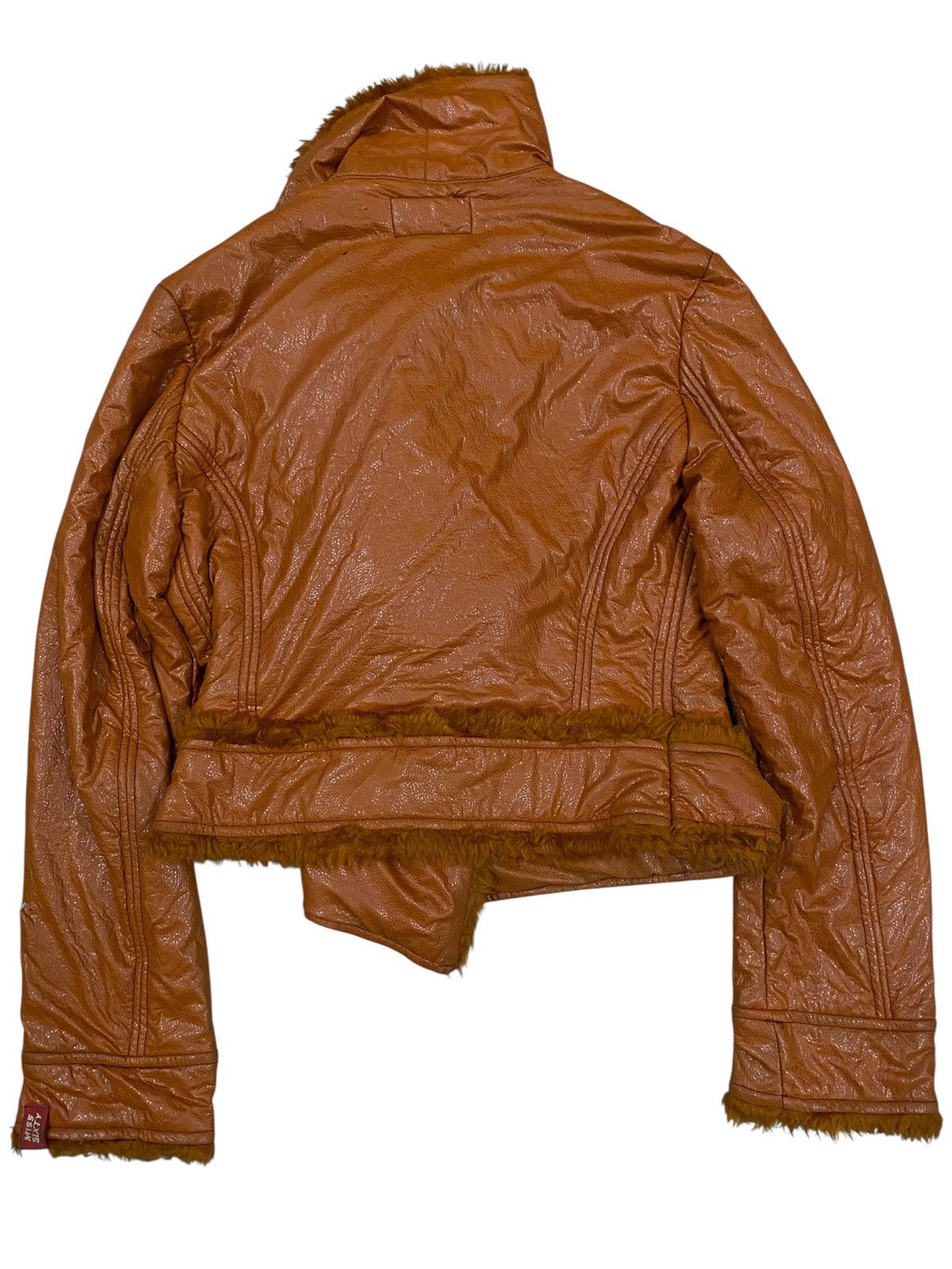 Miss Sixty Miss Sixty Y2K Faux Leather Fur Jacket – Belted Cropped Fit Size M / US 6-8 / IT 42-44 - 2 Thumbnail