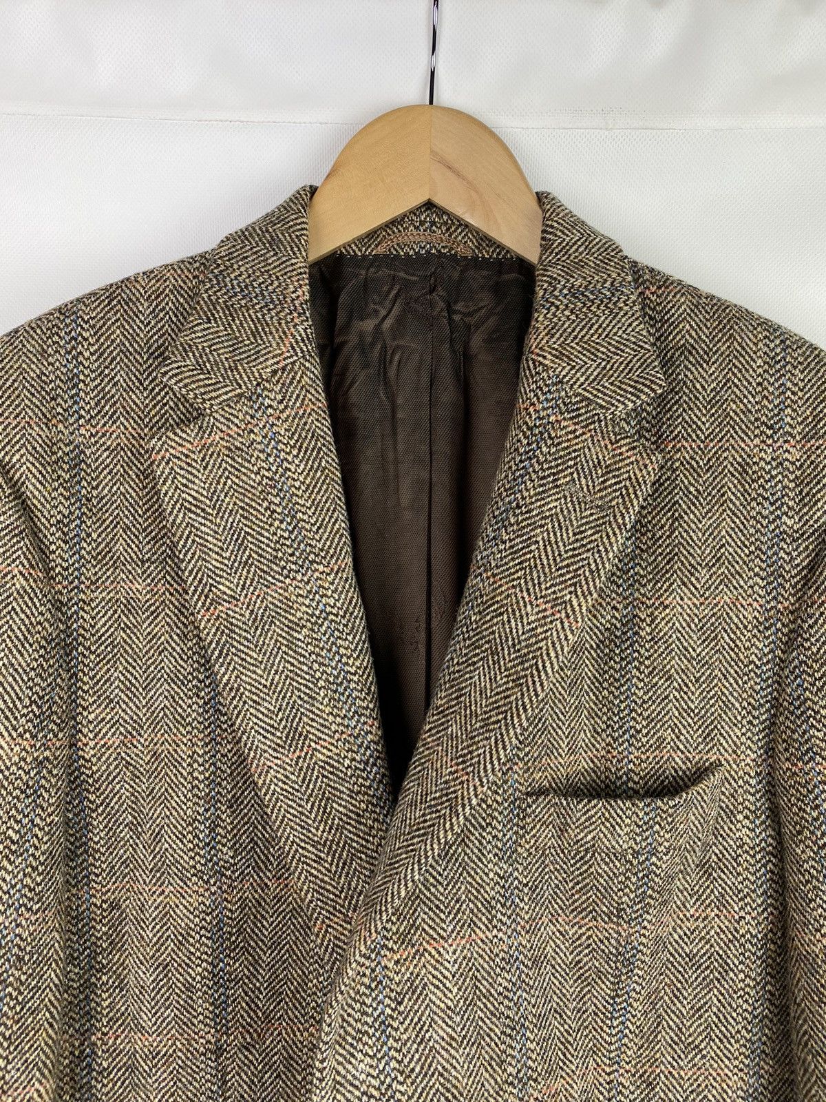 Harris Tweed Barutti Harris Tweed Herringbone wool blazer jacket Size 44R - 4 Thumbnail