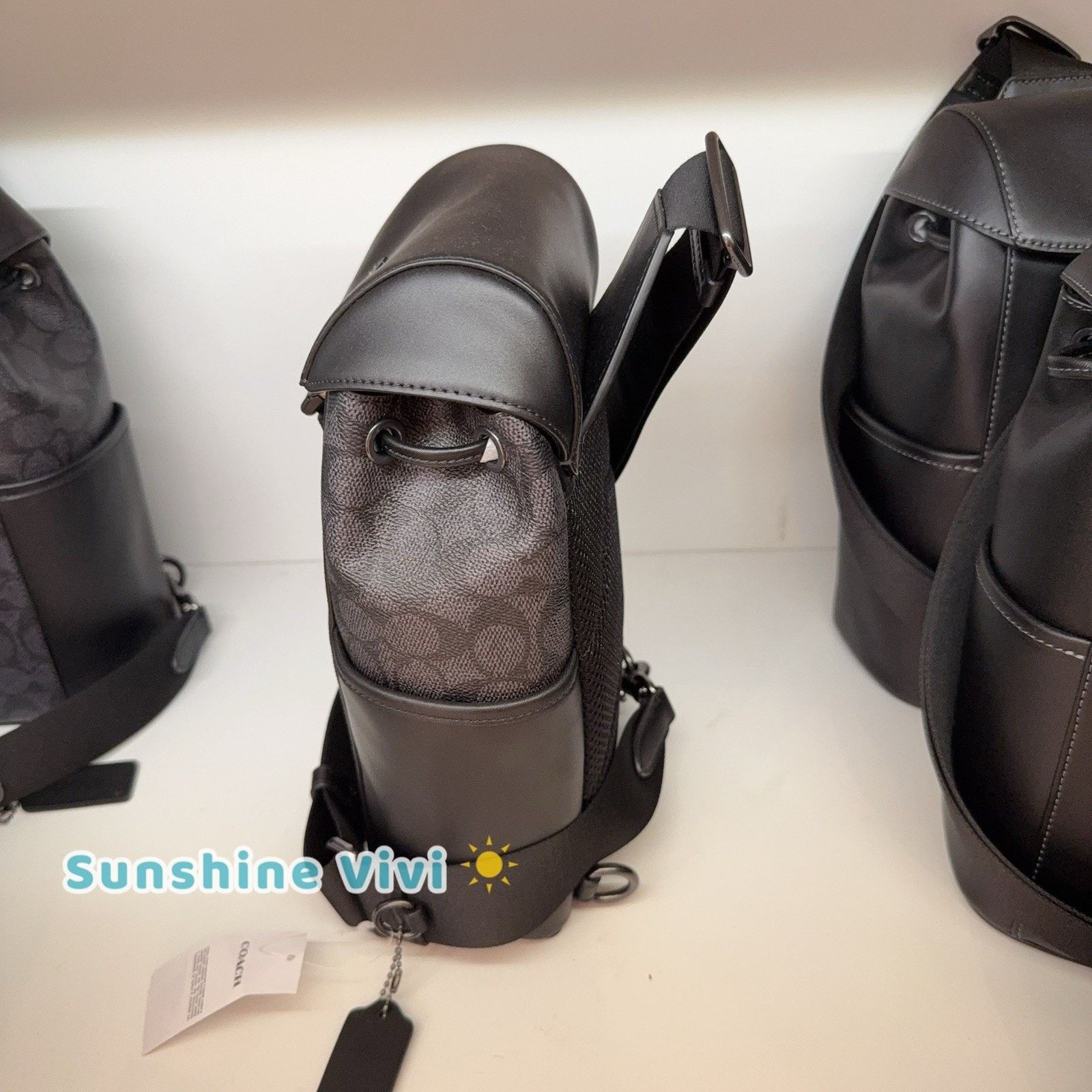 Coach NWT Coach Men's Body bag CT712 Racer Pack Black CT712 Size ONE SIZE - 4 Thumbnail