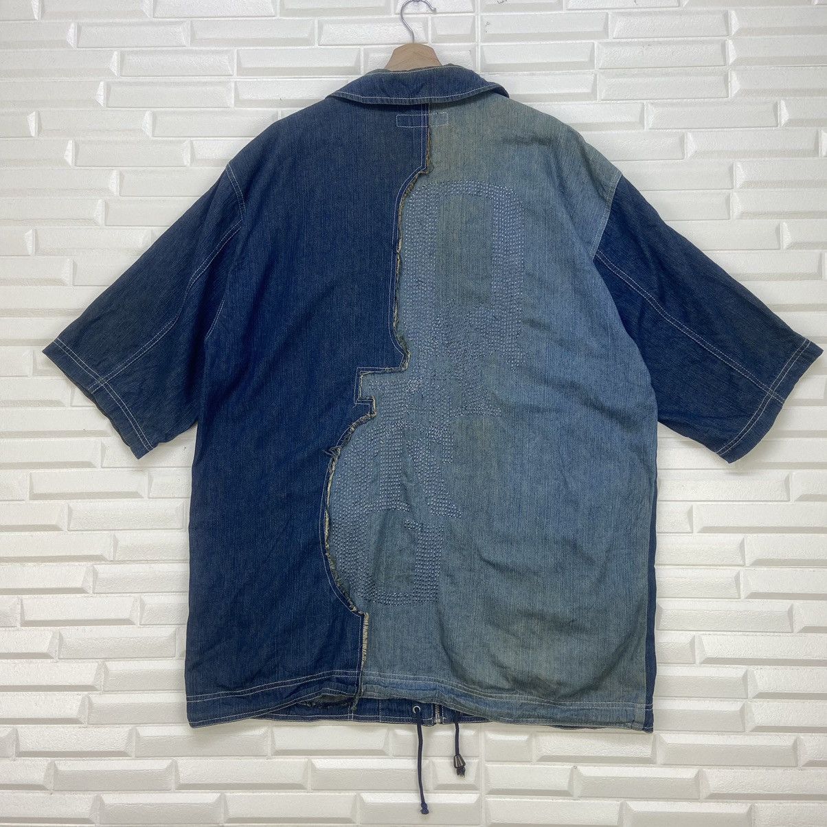 Japanese Brand Japanese Brand Quadro Scream Patchwork Denim Jacket Size US L / EU 52-54 / 3 - 3 Thumbnail