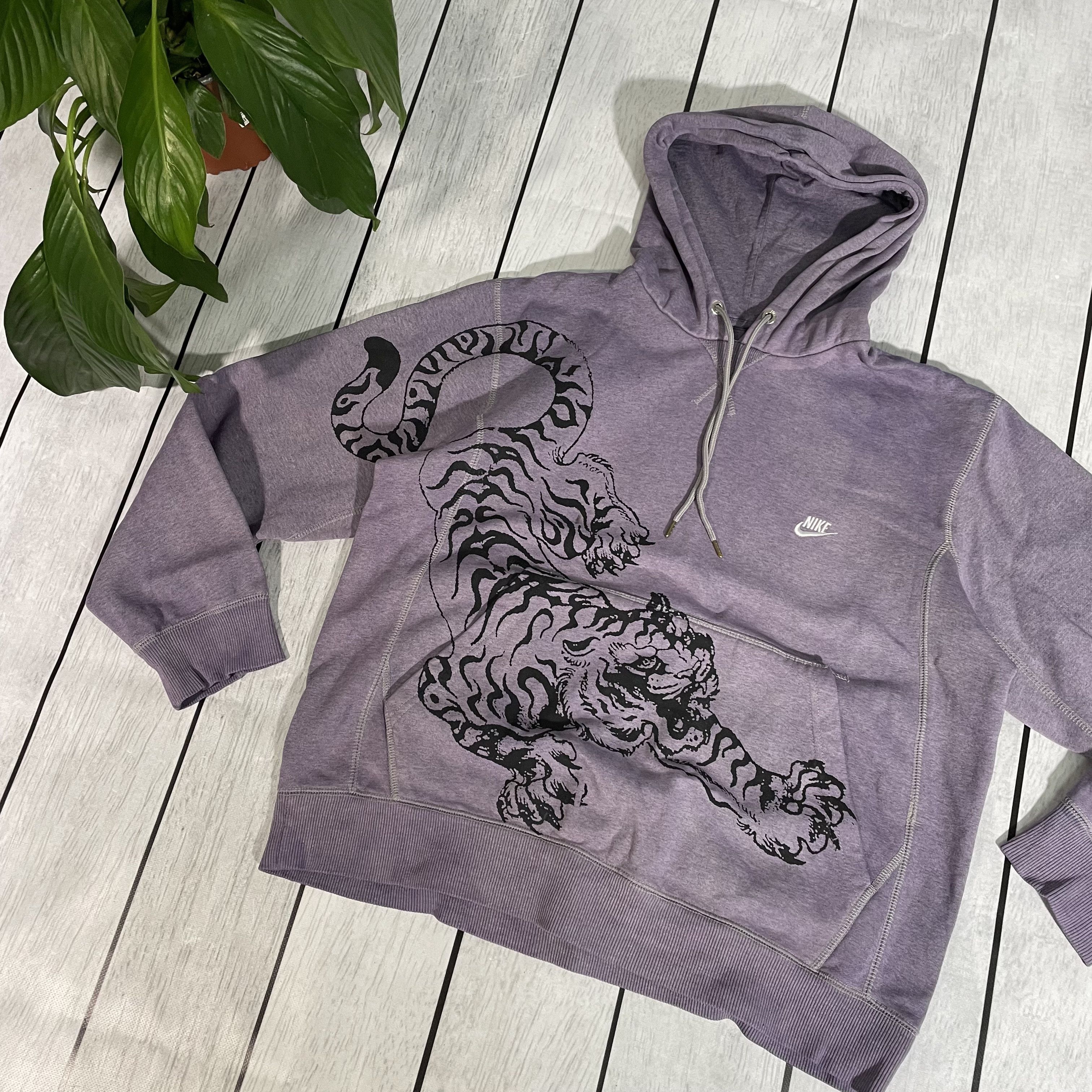 Nike Custom Nike Hoodie Tiger streetwear art grunge opium y2k Size US L / EU 52-54 / 3 - 2 Thumbnail