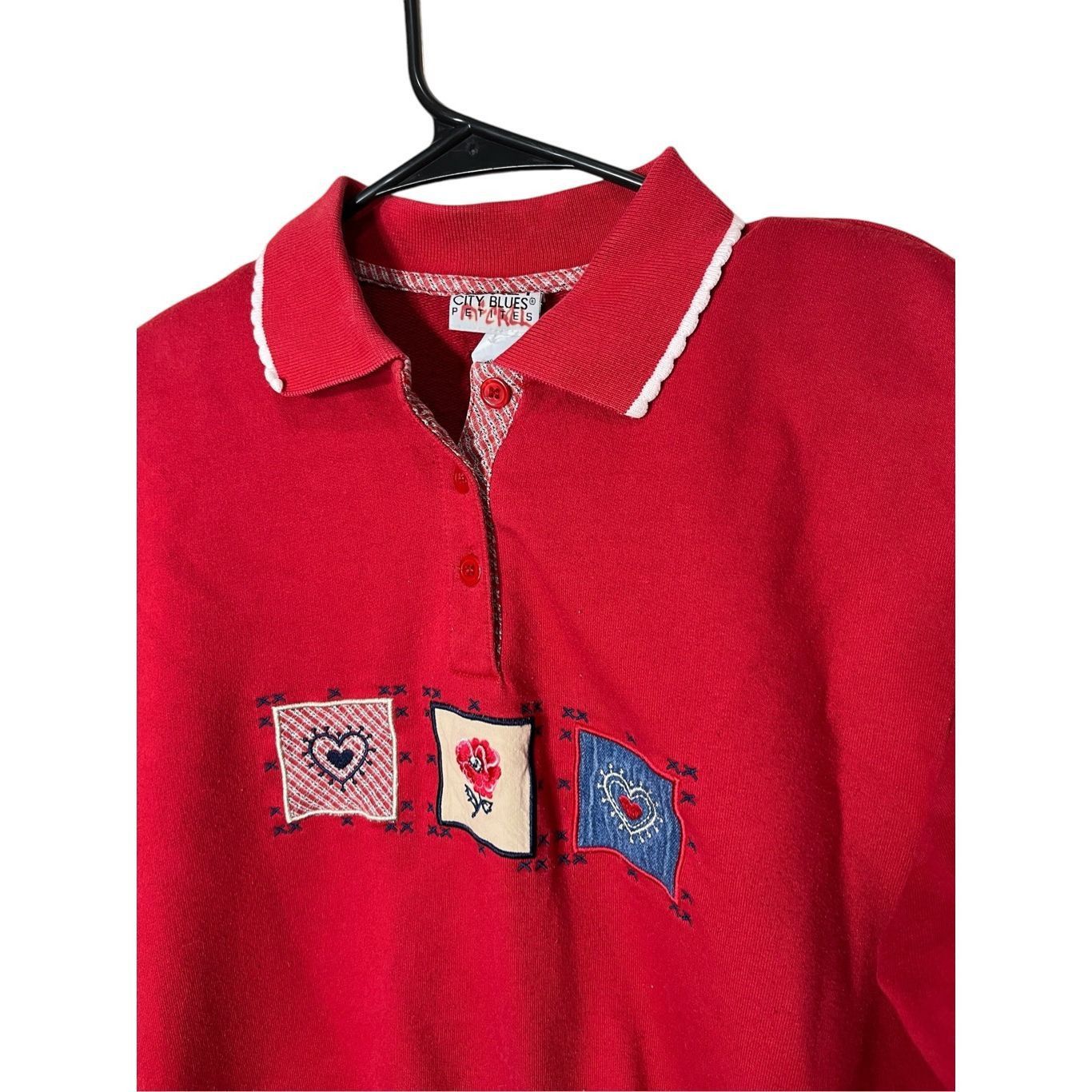 Other Koret City Blues Collared Pullover Sweatshirt Cotton Blend R Size S / US 4 / IT 40 - 3 Thumbnail