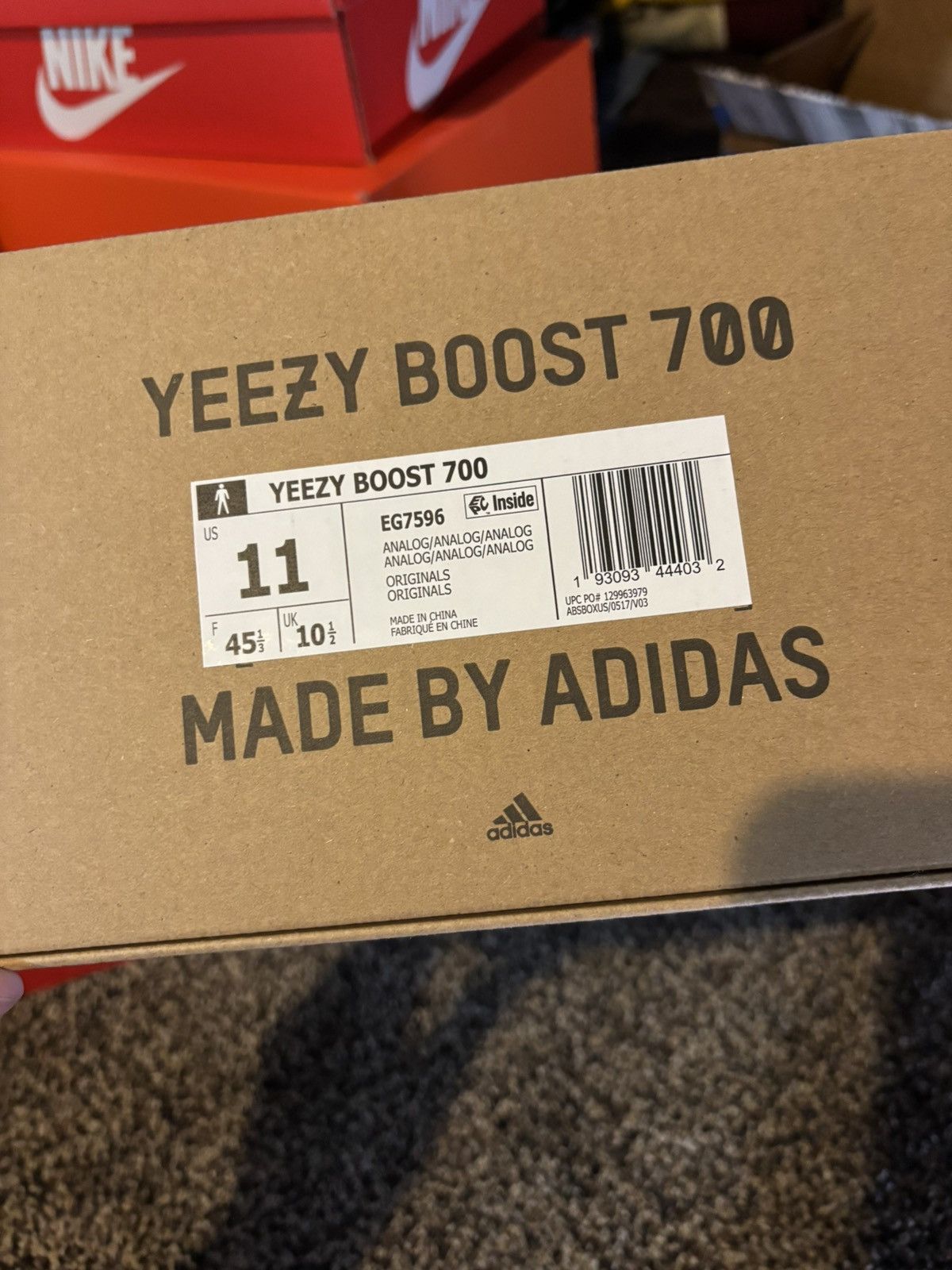 Adidas × Kanye West Adidas Yeezy Boost 700 ‘analog’ 2023 Size US 11 / EU 44 - 10 Thumbnail