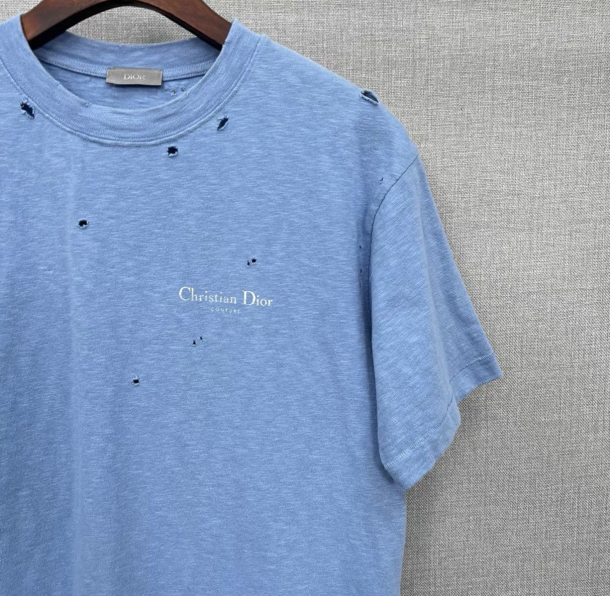 Dior Dior Blue New Arrival Distressed Letter Print Logo Short Size US XS / EU 42 / 0 - 3 Thumbnail