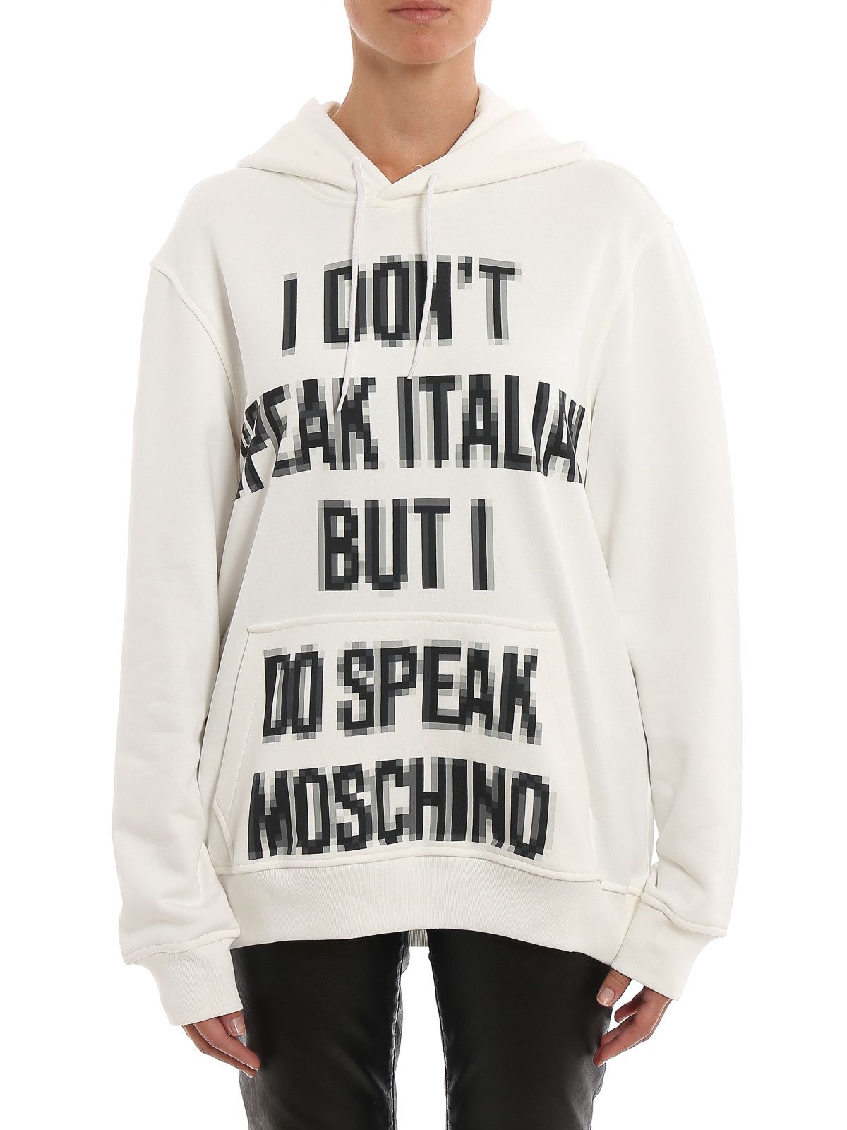 Moschino o1y0225 Hoodie in White Size US XXS / EU 40 - 3 Thumbnail