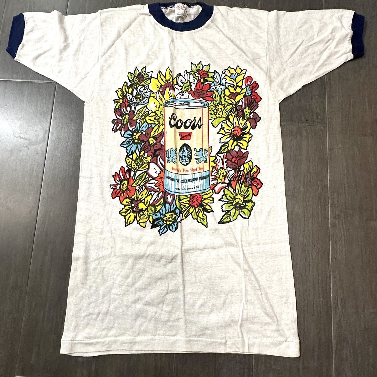 Vintage Vintage single stitch 1970s ringer tshirt alcohol promo Size US S / EU 44-46 / 1 - 2 Thumbnail
