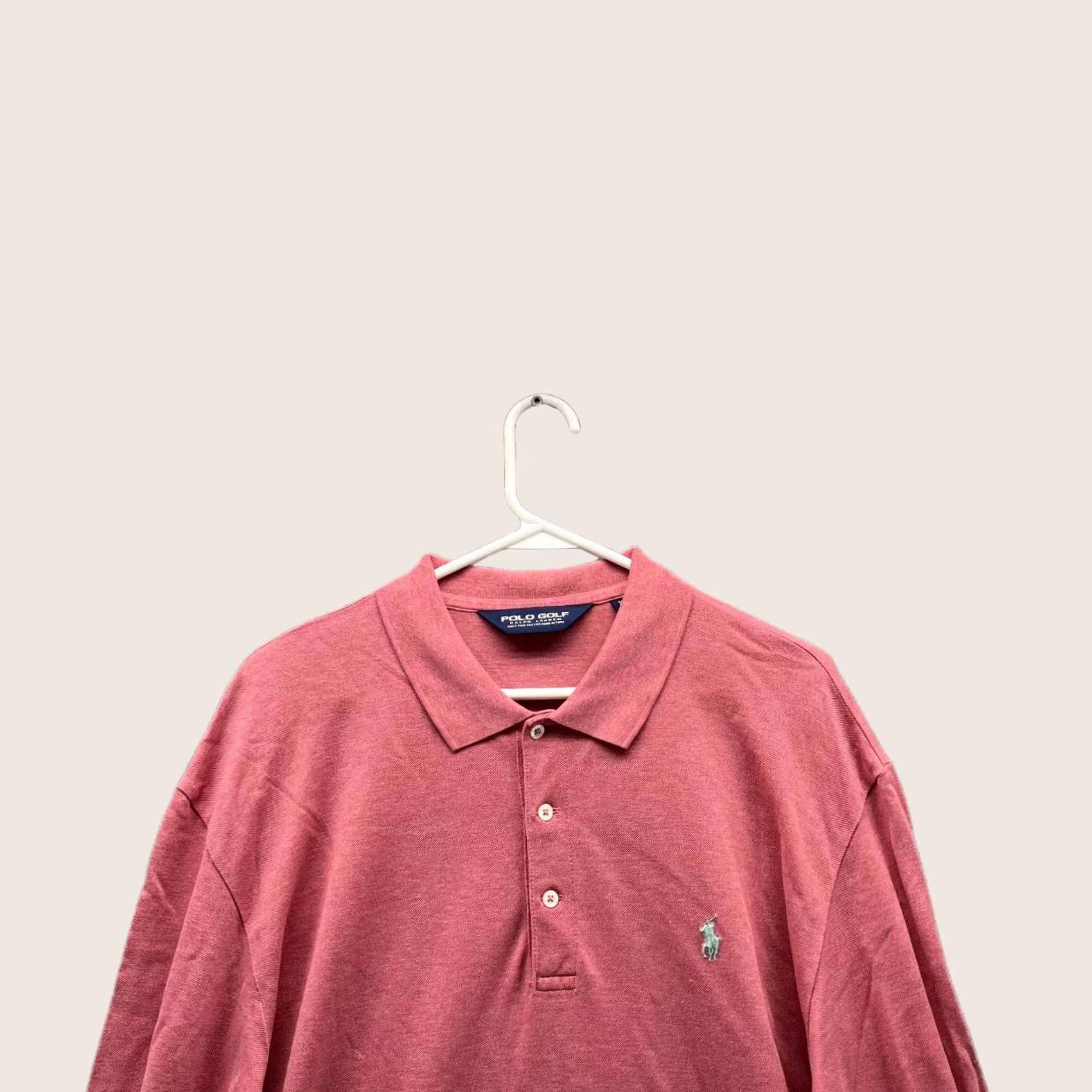 Ralph Lauren Ralph Lauren Polo Shirt Men XL Pink Long Sleeve Golf Pony Shirt Size US XL / EU 56 / 4 - 1 Thumbnail