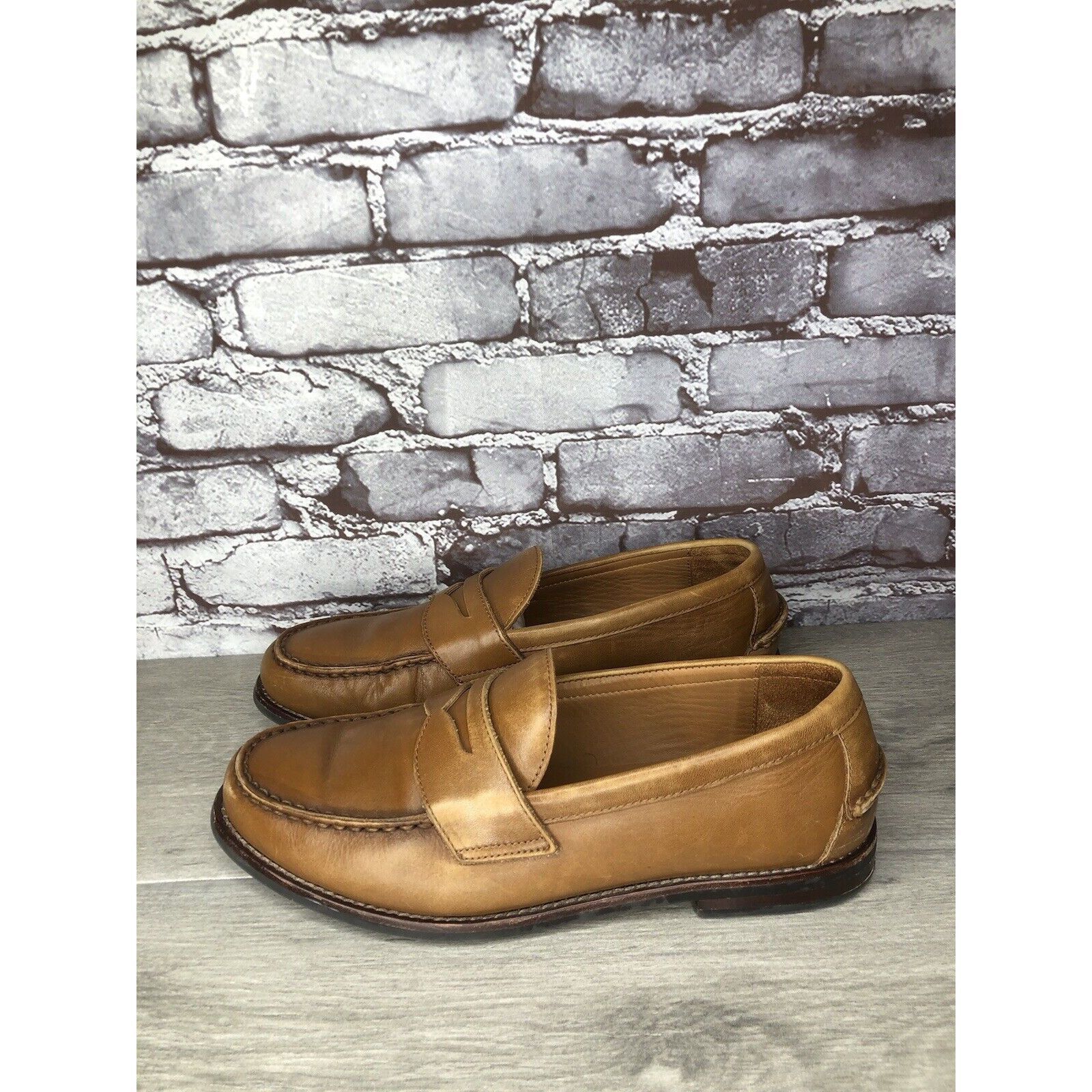 Polo Ralph Lauren Alston Penny Brown Leather Dress Loafers M