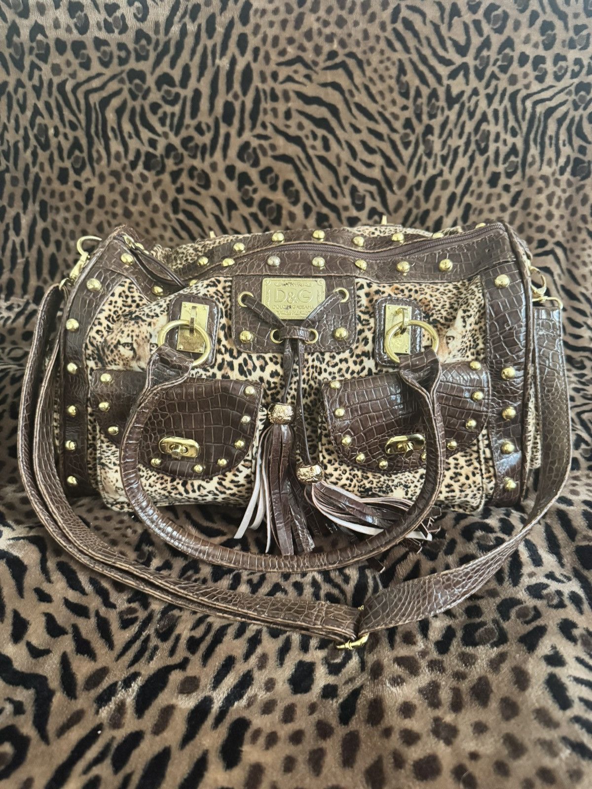 Dolce & Gabbana Dolce and Gabbana Cheetah Print Duffle Size ONE SIZE - 1 Thumbnail