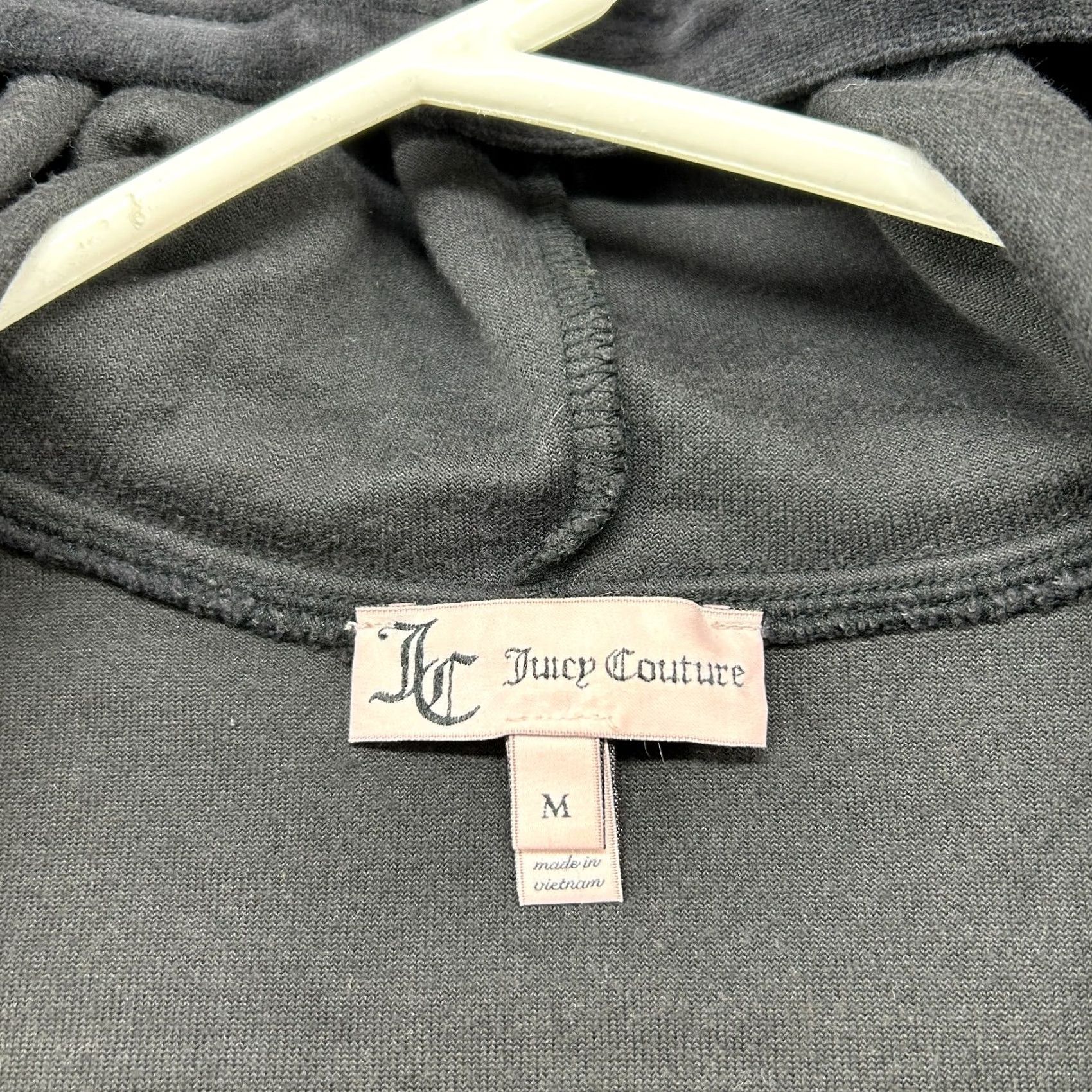 Juicy Couture Juicy Couture Hoodie Womens M Black Full Zip Velour Velvet Y2K Style Blank Size M / US 6-8 / IT 42-44 - 7 Thumbnail