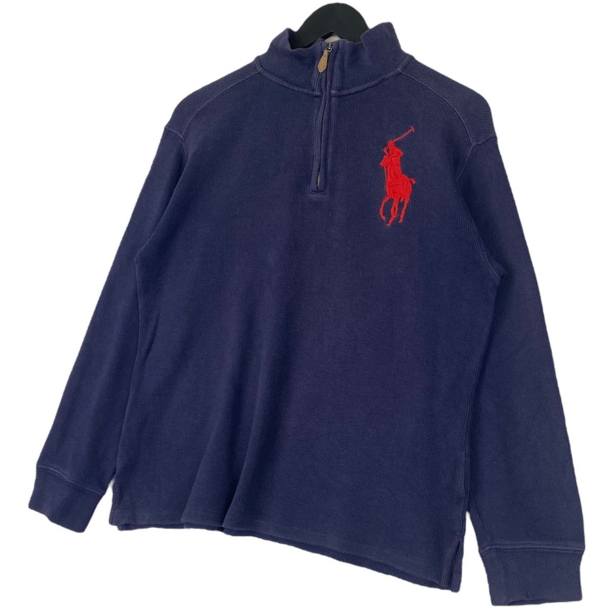 Polo Ralph Lauren × Vintage Vintage Ralph Lauren Polo Quater Zip Small Embroidered Blue Size US M / EU 48-50 / 2 - 2 Thumbnail