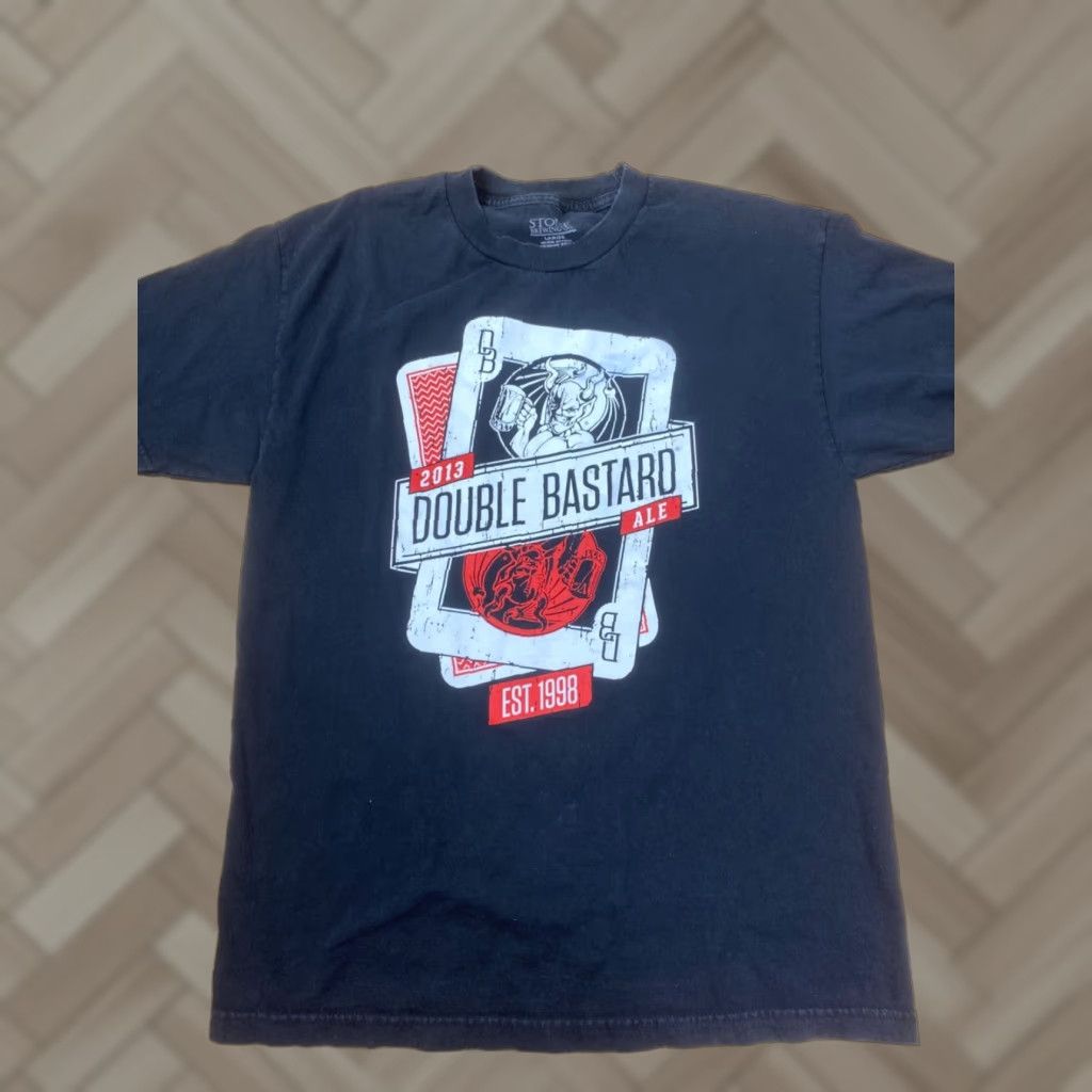 Doublet Stone Brewing T-Shirt Mens L Black Beer 2013 Double Bastard Ale Shirt Size US L / EU 52-54 / 3 - 1 Thumbnail