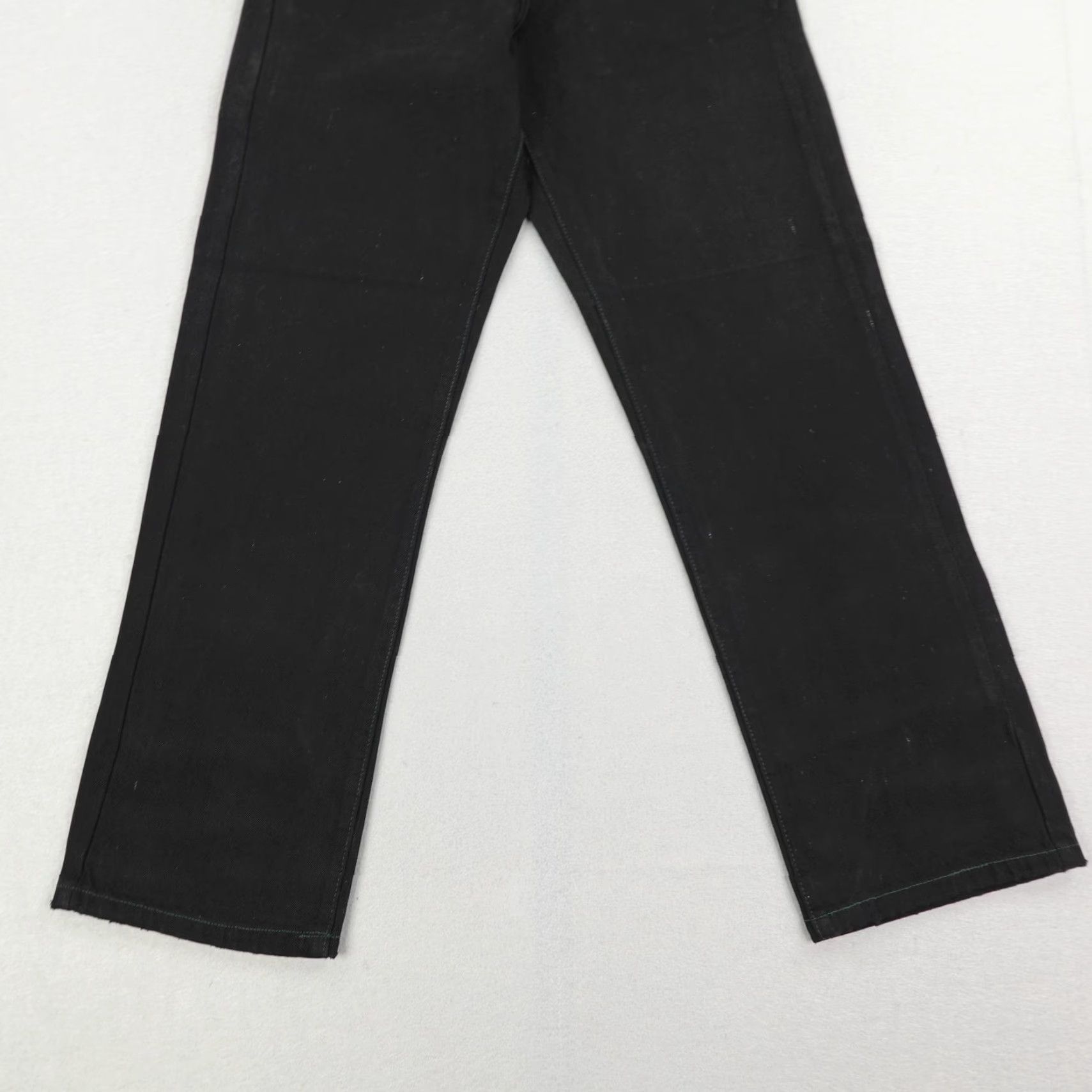 Vintage VINTAGE Solo Mens Jeans 30x30 Black Denim Straight Leg 90s Y2K Deadstock Cotton Size US 30 / EU 46 - 3 Thumbnail