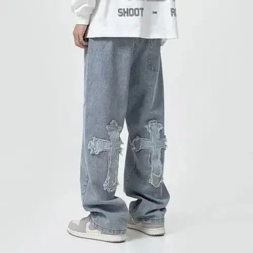 VIBE Streetwear Hip Hop Low Rise Baggy Jeans Size US 35 - 2 Thumbnail