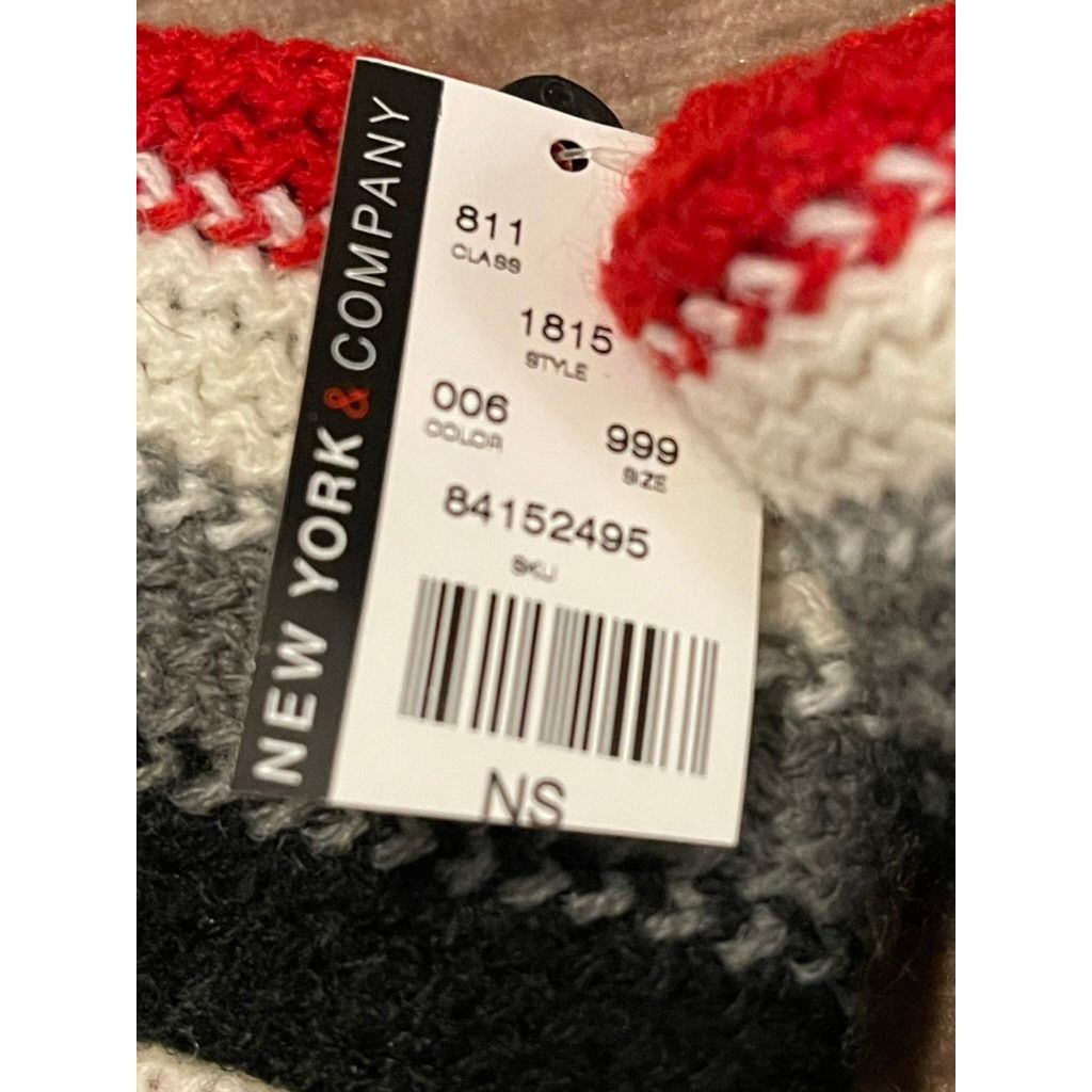 Unknown London New Red New York & Company Woman's knit Gloves Gray NS Size ONE SIZE - 3 Thumbnail