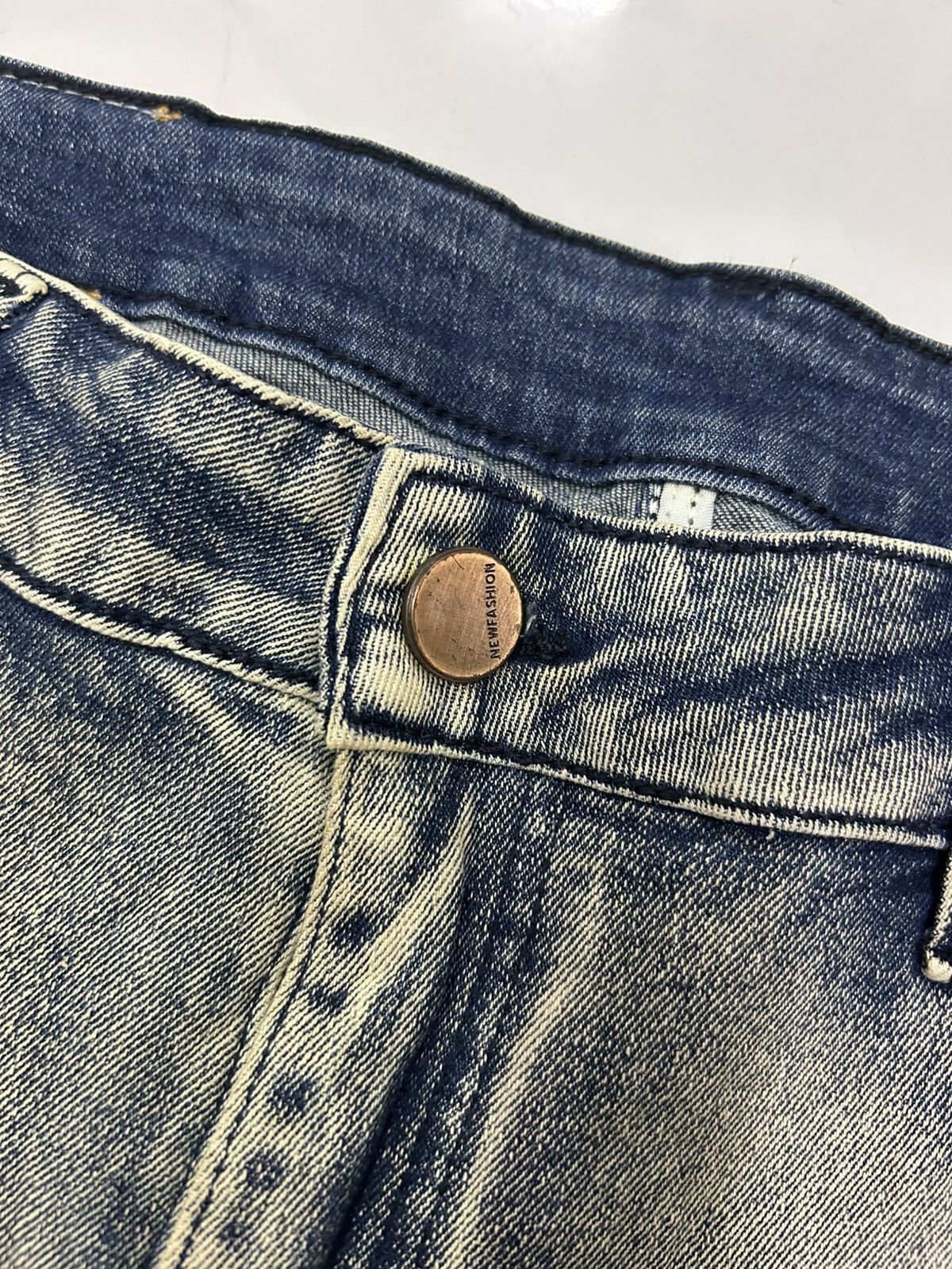 Japanese Brand Vintage Japanese Mud wash Crazy Patchwork Distressed Jeans Size US 32 / EU 48 - 20 Thumbnail