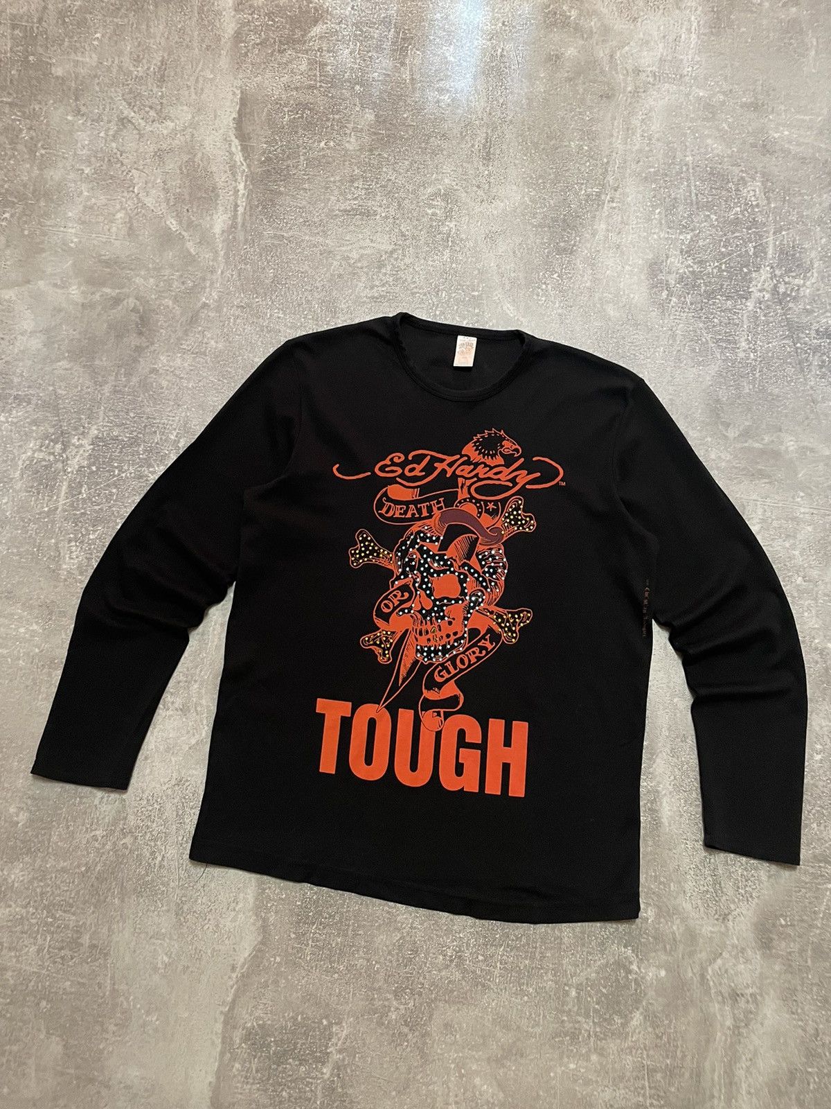 Christian Audigier Vintage Ed Hardy Long Sleeve T-Shirt Size US XL / EU 56 / 4 - 2 Thumbnail