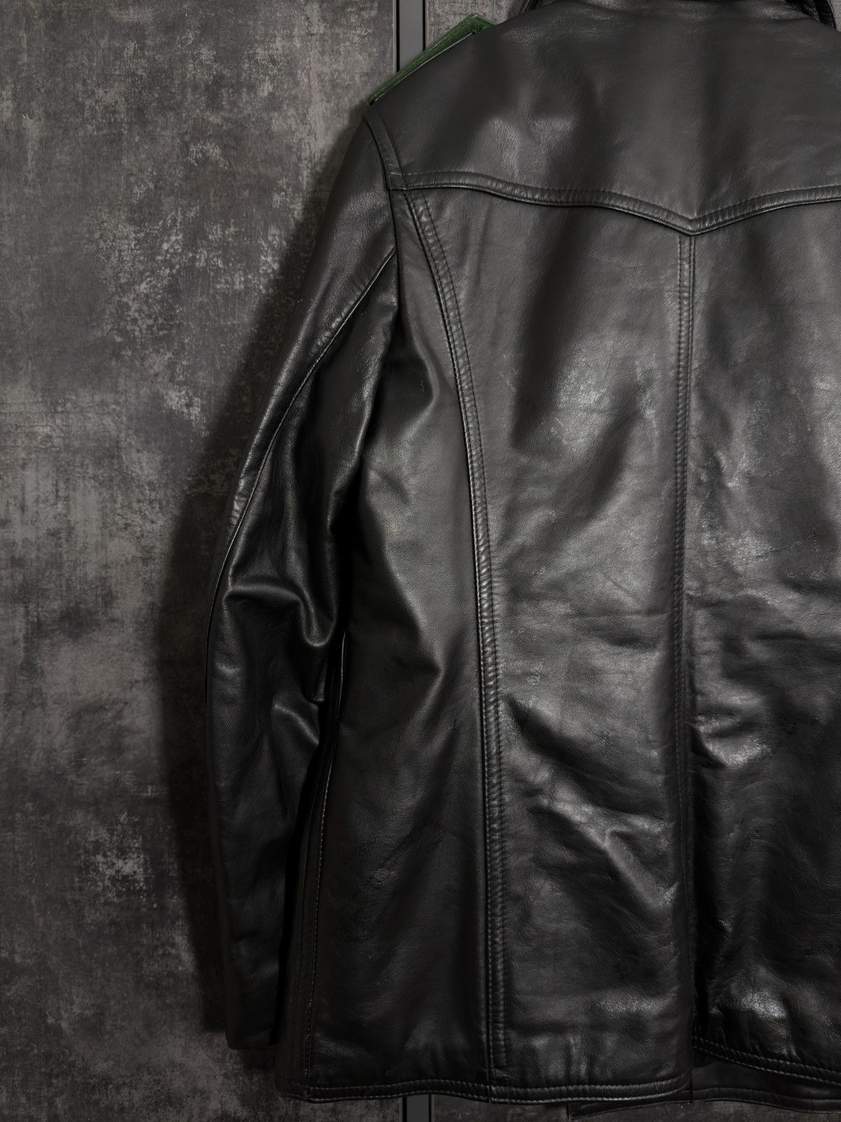 Vintage Crazy Vintage 80s Polizei Leather Jacket Schott Hussar Raf Size US L / EU 52-54 / 3 - 18 Thumbnail