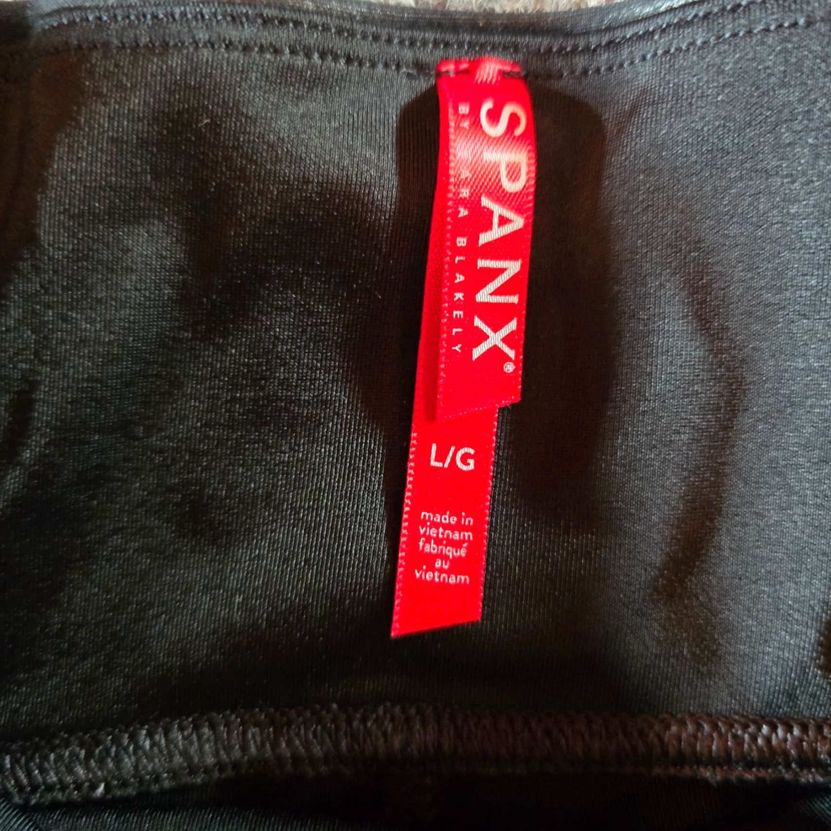Spanx Spanx Pants Womens Large Black Faux Leather Stretch Casual Capsule Leggings Size L Size 36" / US 14 / IT 50 - 3 Thumbnail