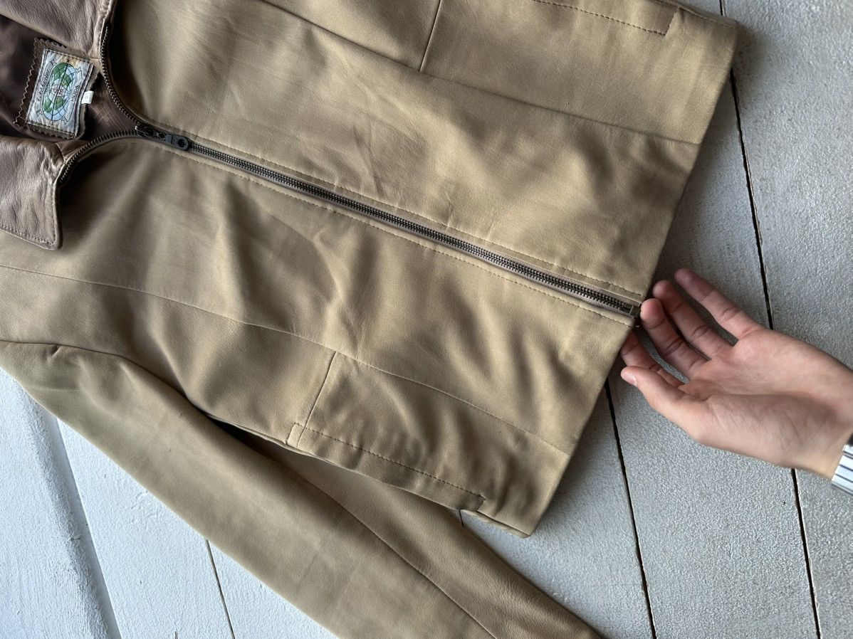 Other 🚨Y2K RICK OWENS TYPE DIRTY SLIM FIT ZIP LEATHER JACKET Size S / US 4 / IT 40 - 3 Thumbnail