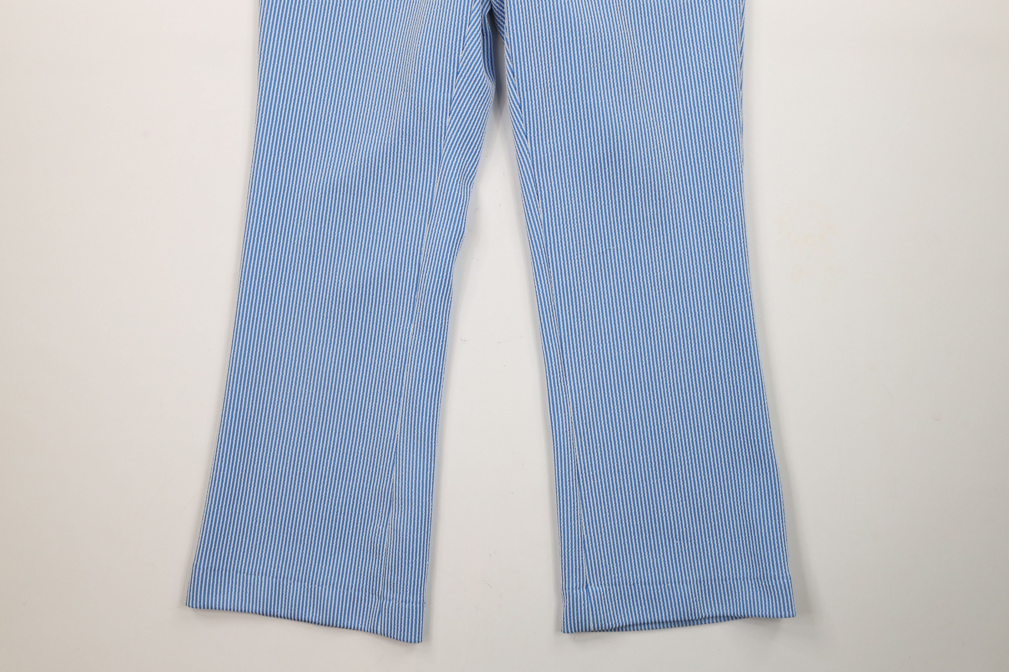 Vintage Vintage 70s Streetwear Knit Bell Bottoms Pants Blue USA Size US 32 / EU 48 - 4 Thumbnail