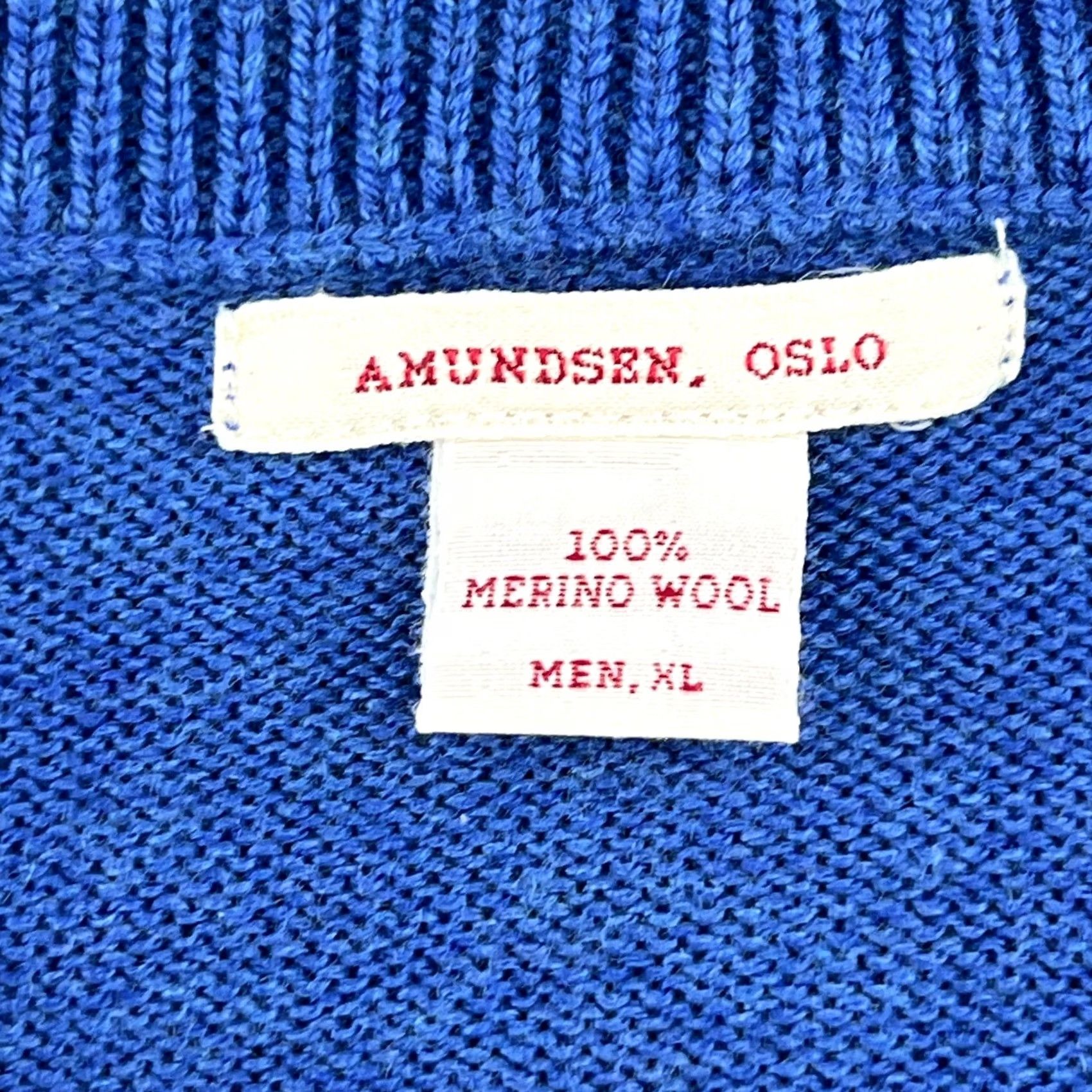 Amundsen Amundsen Sports Oslo Mens Sweater XL 100% Merino Wool Knitted Crewneck Multicolor Knit Pullover Cardigan Norway Men Mens Mens Size US XL / EU 56 / 4 - 6 Thumbnail