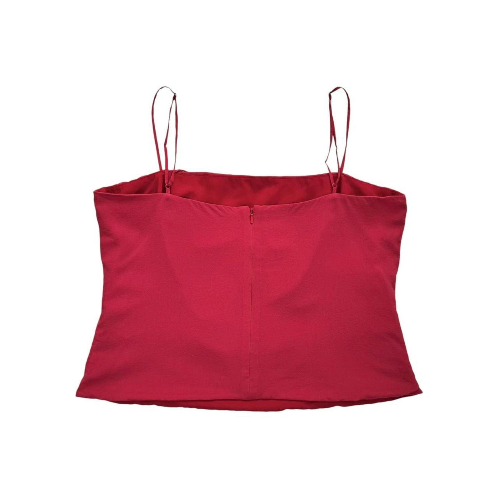 Other Monsoon Red Silk Formal Ruched Cami Evening Top Size XL / US 12-14 / IT 48-50 - 4 Thumbnail
