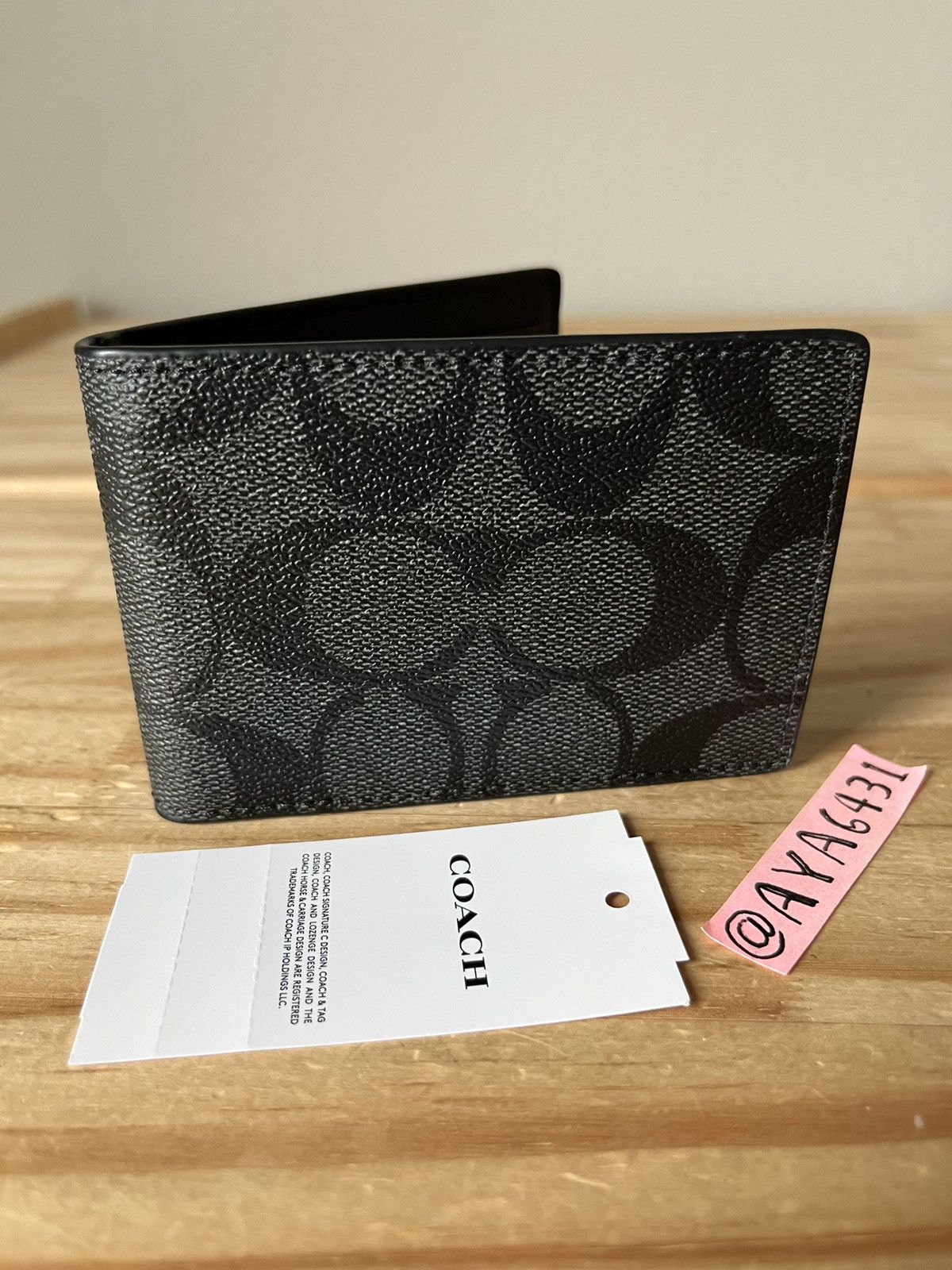 Coach card holder mens hotsell