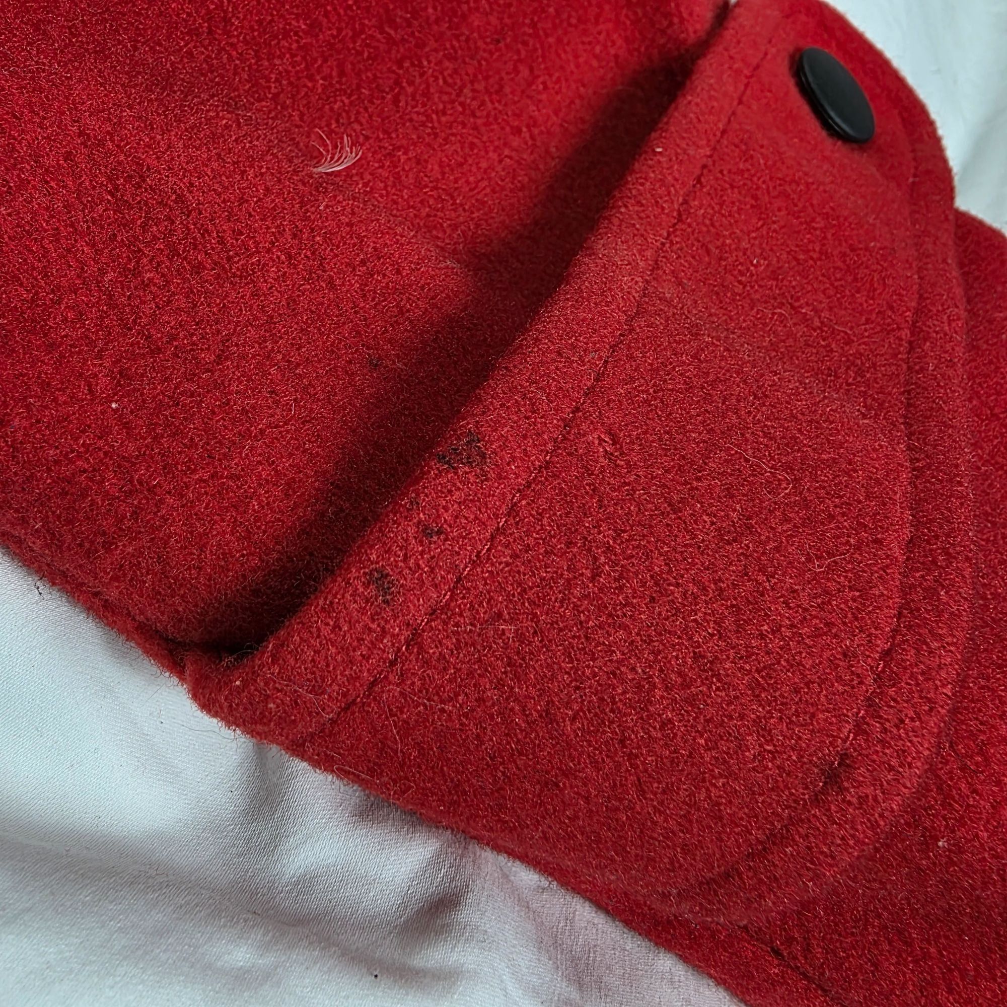 Original Penguin Penguin Womens Size 10 Red Wool Double Breasted Pea Coat War Size L / US 10 / IT 46 - 16 Thumbnail