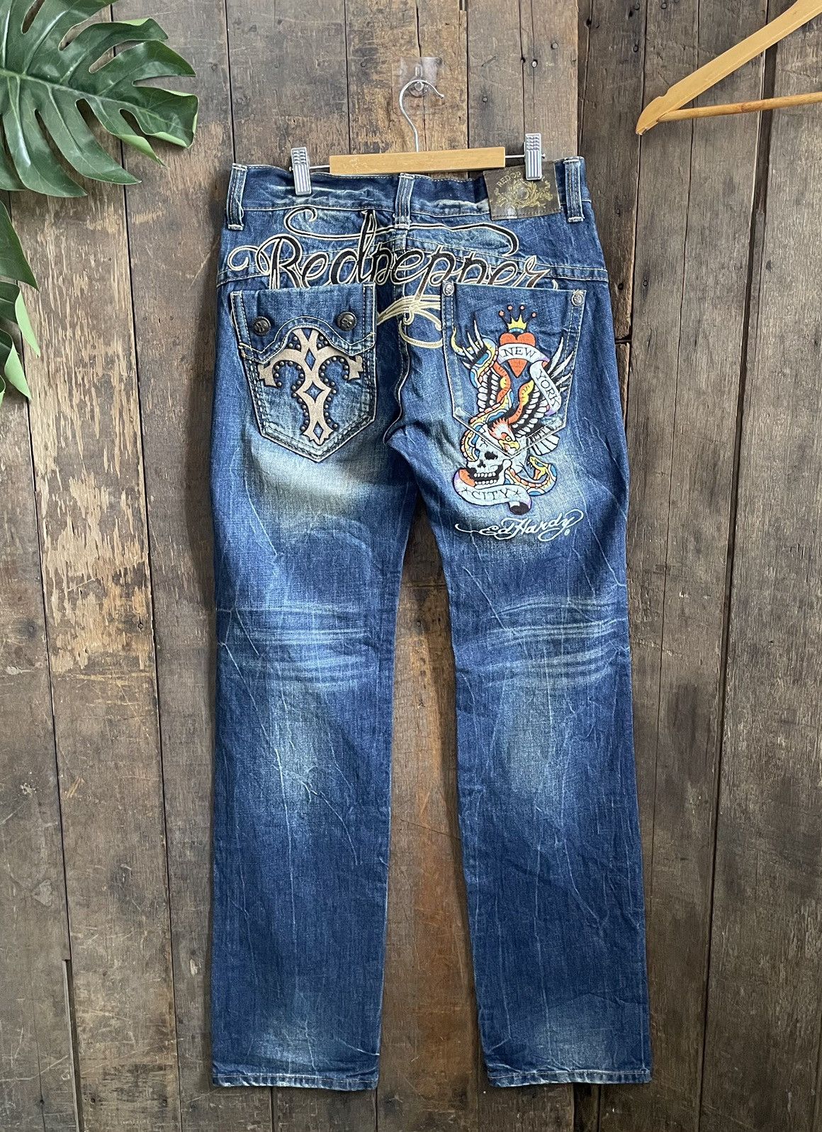 Ed Hardy Red Pepper X Ed hardy Denim Jeans | Grailed