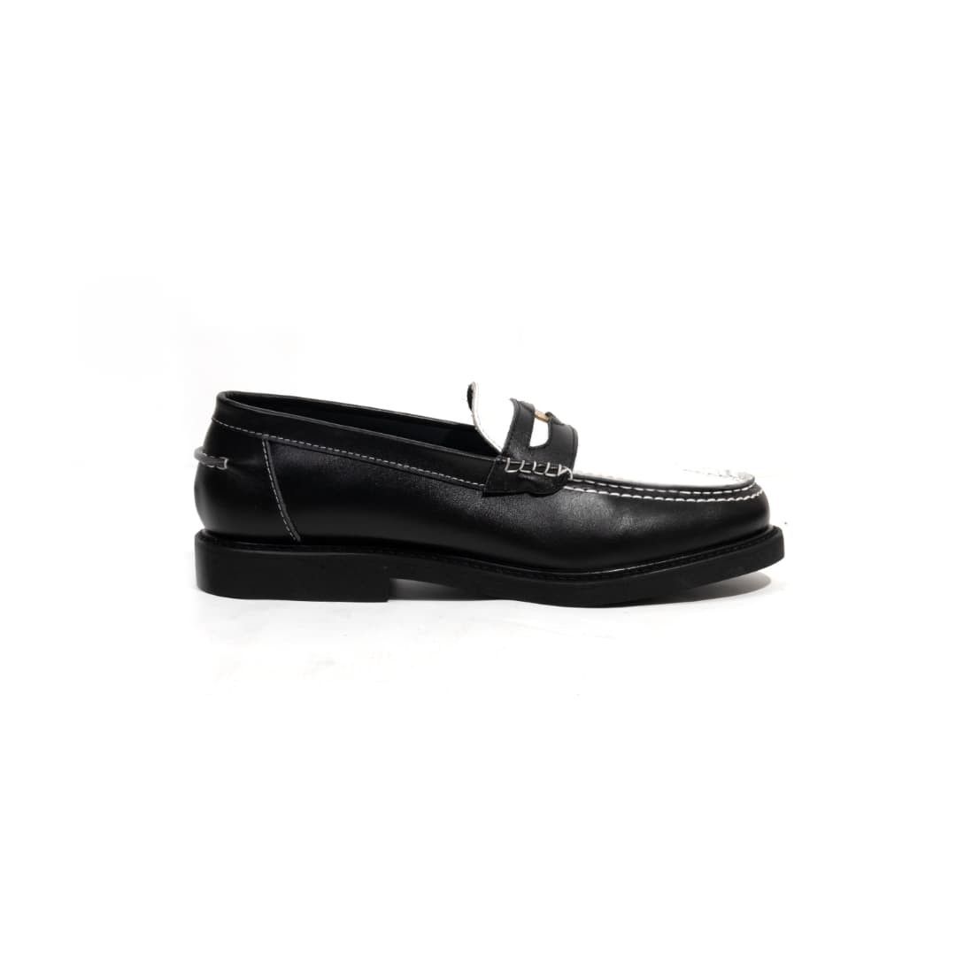 Simple Shoes Mens Combi Croco Loafer Black / White Size US 10 / EU 43 - 2 Thumbnail