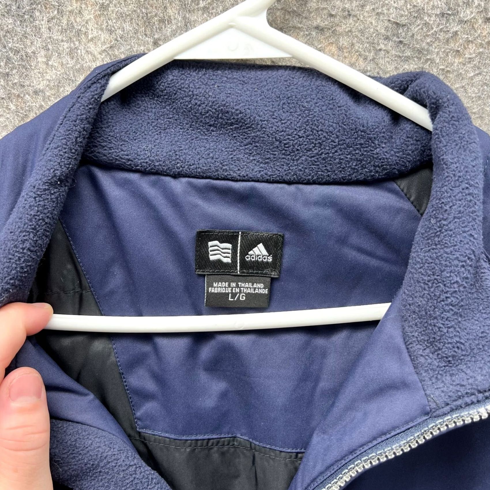 Adidas Adidas Jacket Men Large Blue Bomber Anorak Polyester Half Zip Clima Proof Vtg Size US L / EU 52-54 / 3 - 6 Thumbnail