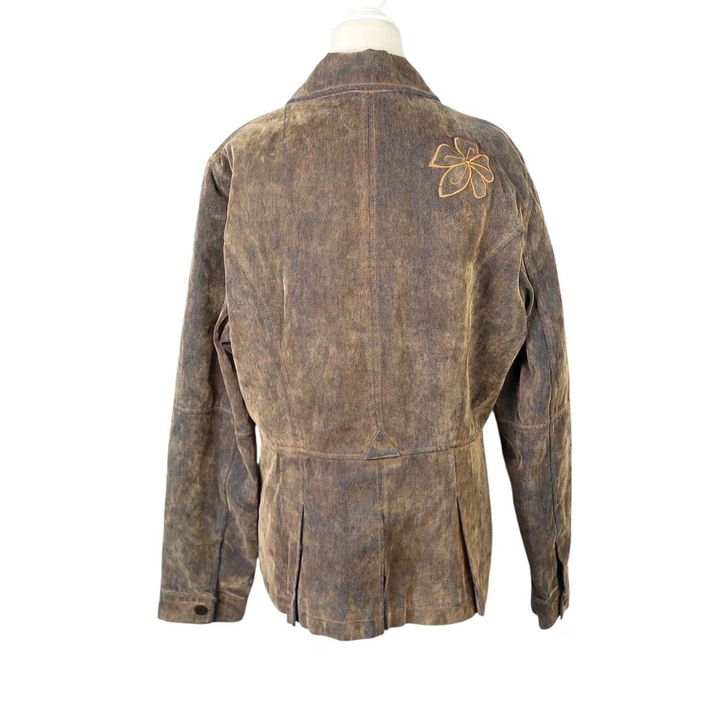 Velvet VINTAGE Giacca Jacket Tan Velvet Flocked Denim M Womens Size M / US 6-8 / IT 42-44 - 4 Thumbnail