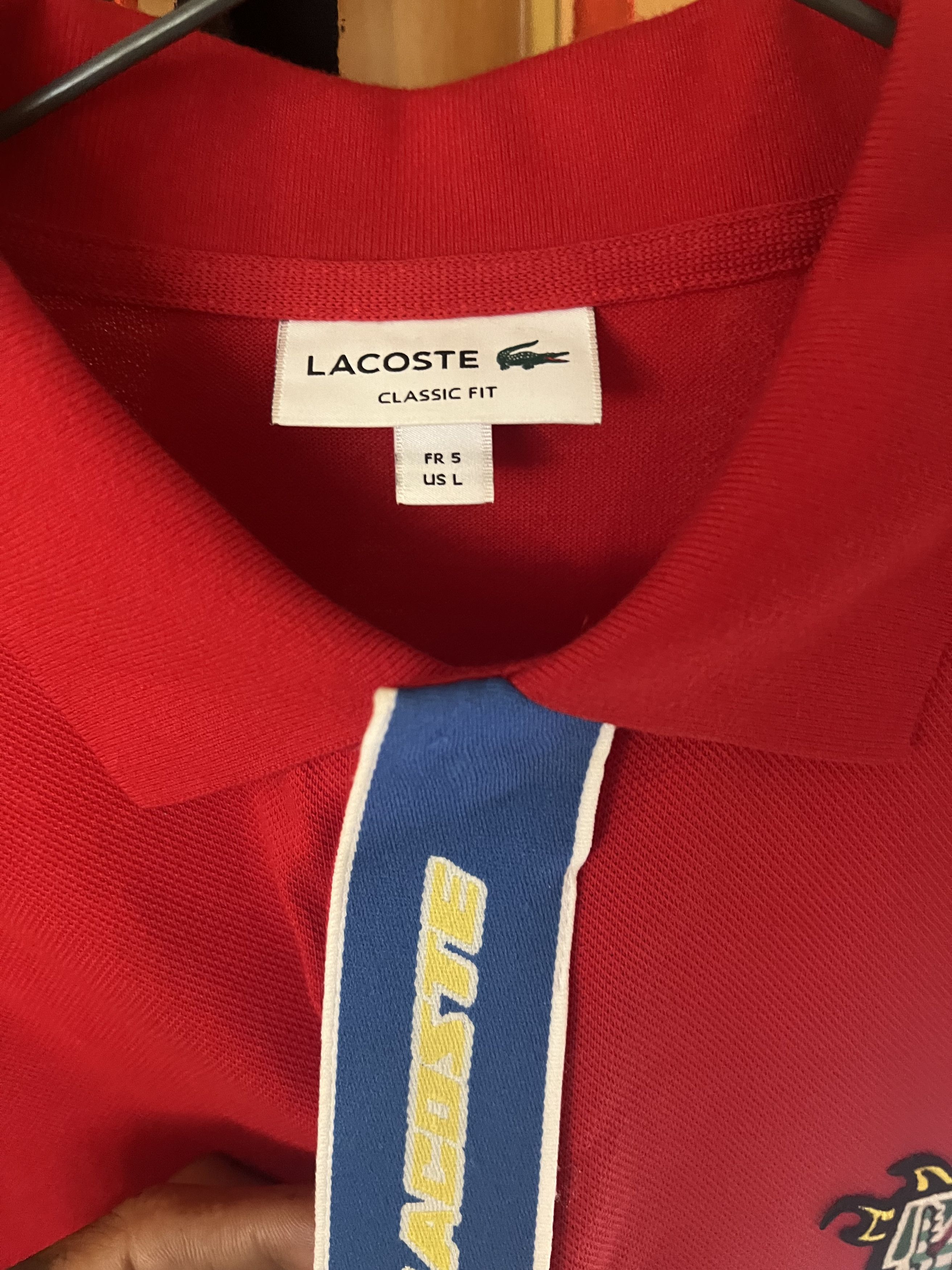 Lacoste LACOSTE Contrast Placket And Crocodile Badge Polo Shirt Size US L / EU 52-54 / 3 - 3 Thumbnail