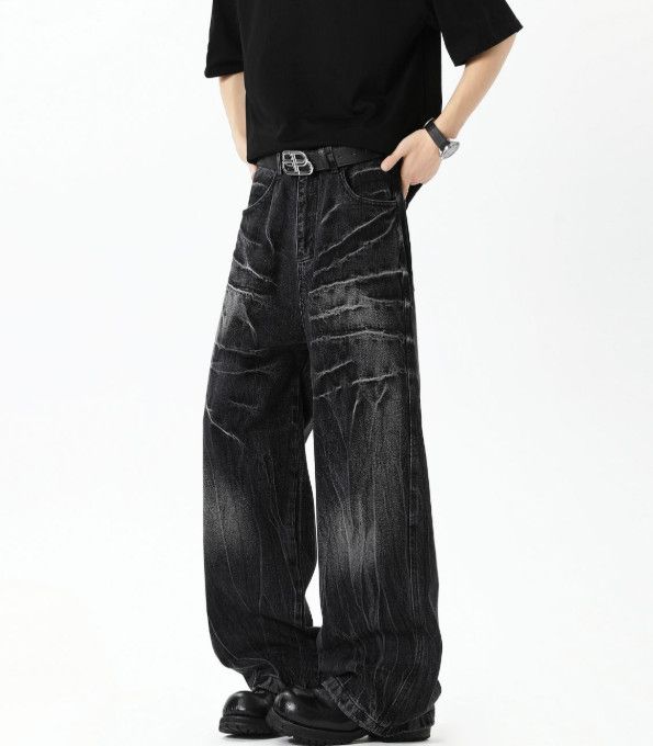 Japanese Brand Washed men's cool scimitar lightning jeans Size US 32 / EU 48 - 1 Thumbnail