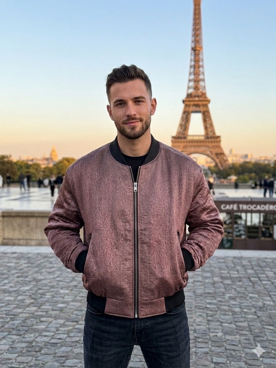 Wooyoungmi Wooyoungmi Paris Peach Bomber Jacket Size US M / EU 48-50 / 2 - 1 Thumbnail