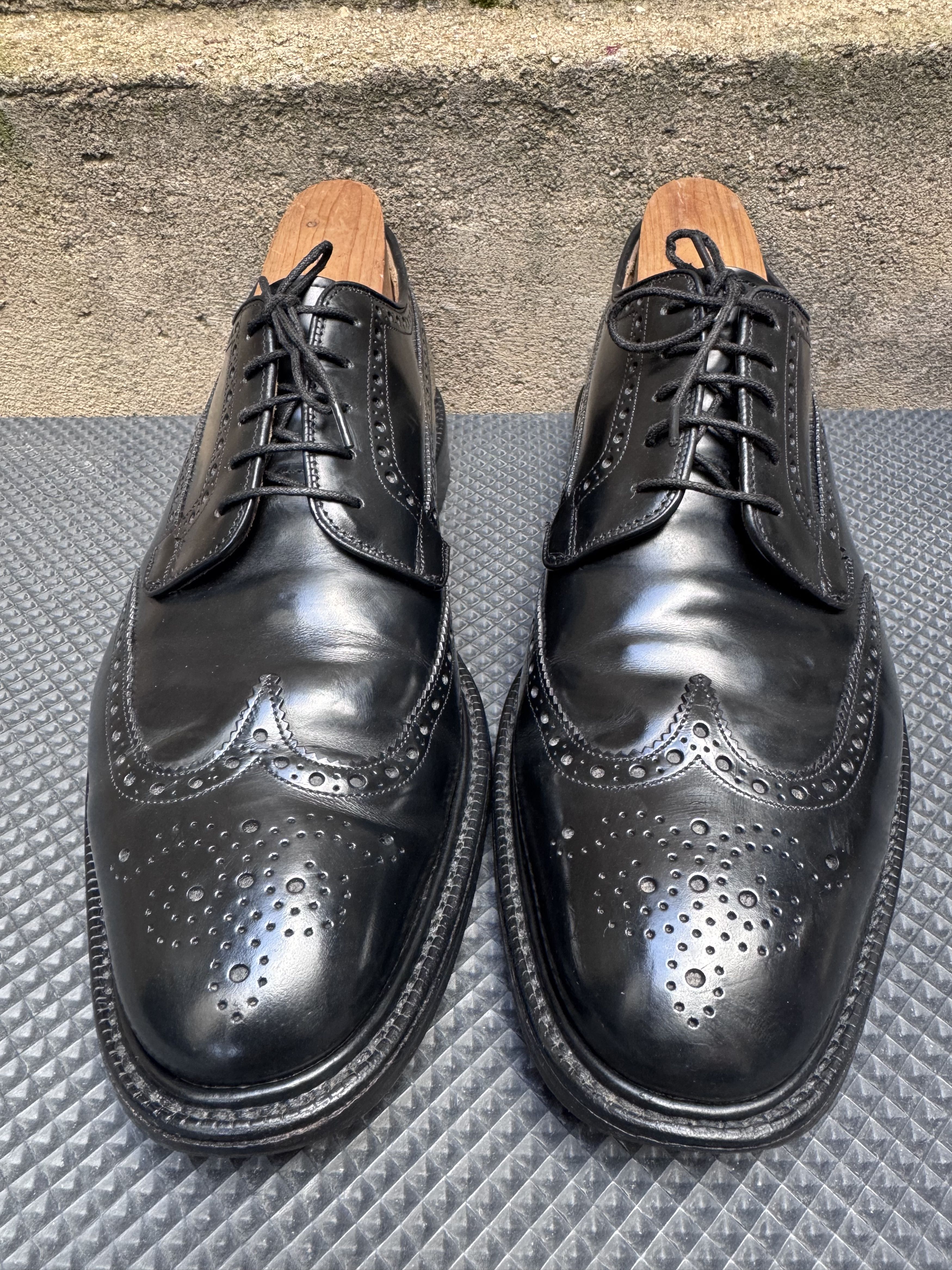 Church's Church's Mens Shoes Black Custom Grade Grafton Brouges Size US 9.5 / EU 42-43 - 4 Thumbnail